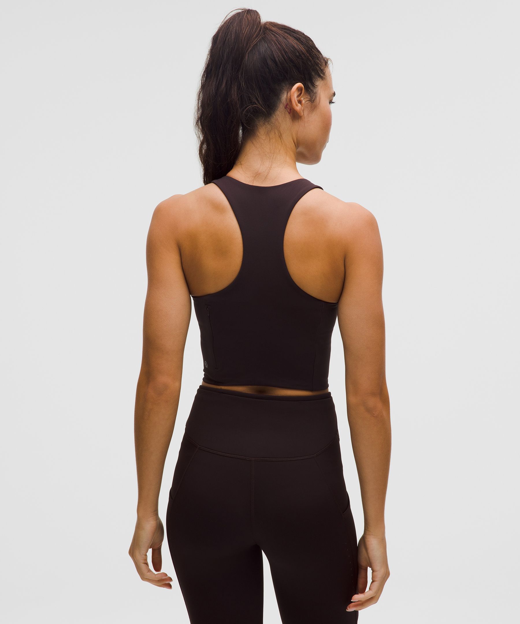 Lululemon Swift Speed Cropped Tank Top In Brown