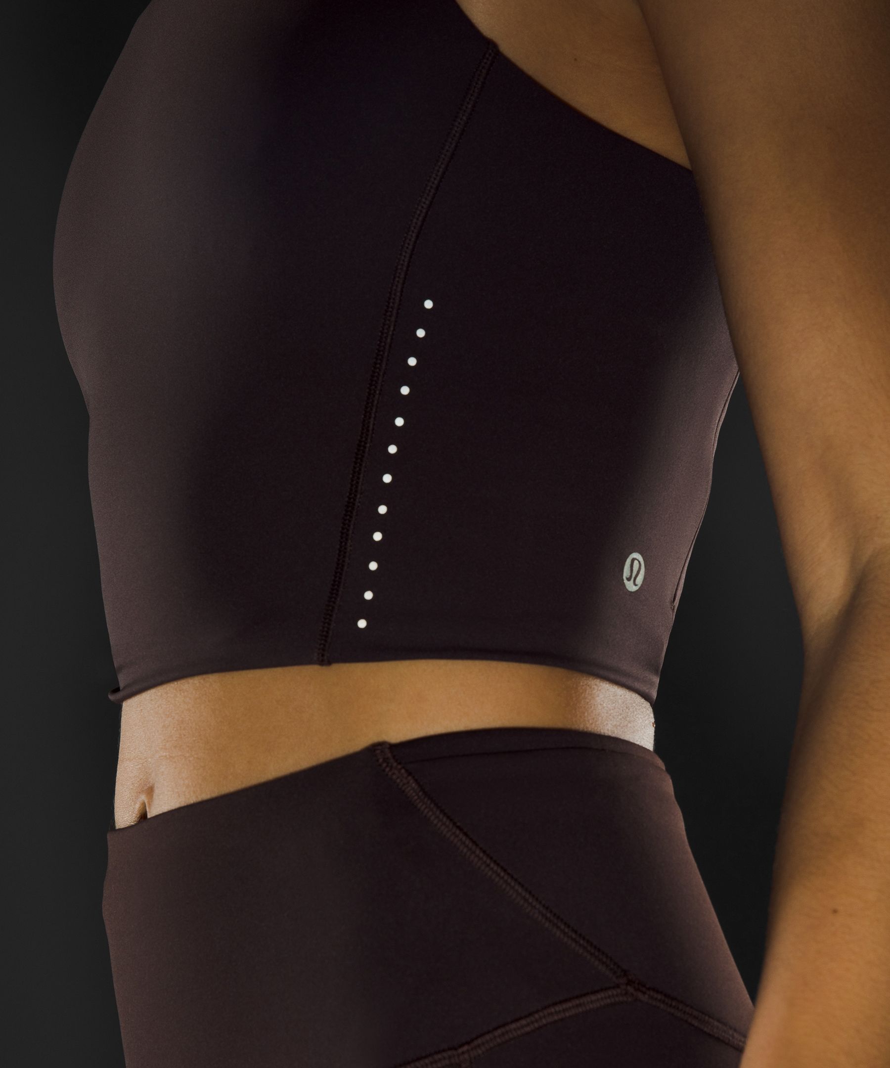 Lululemon Swift Speed Cropped Tank Top In Brown