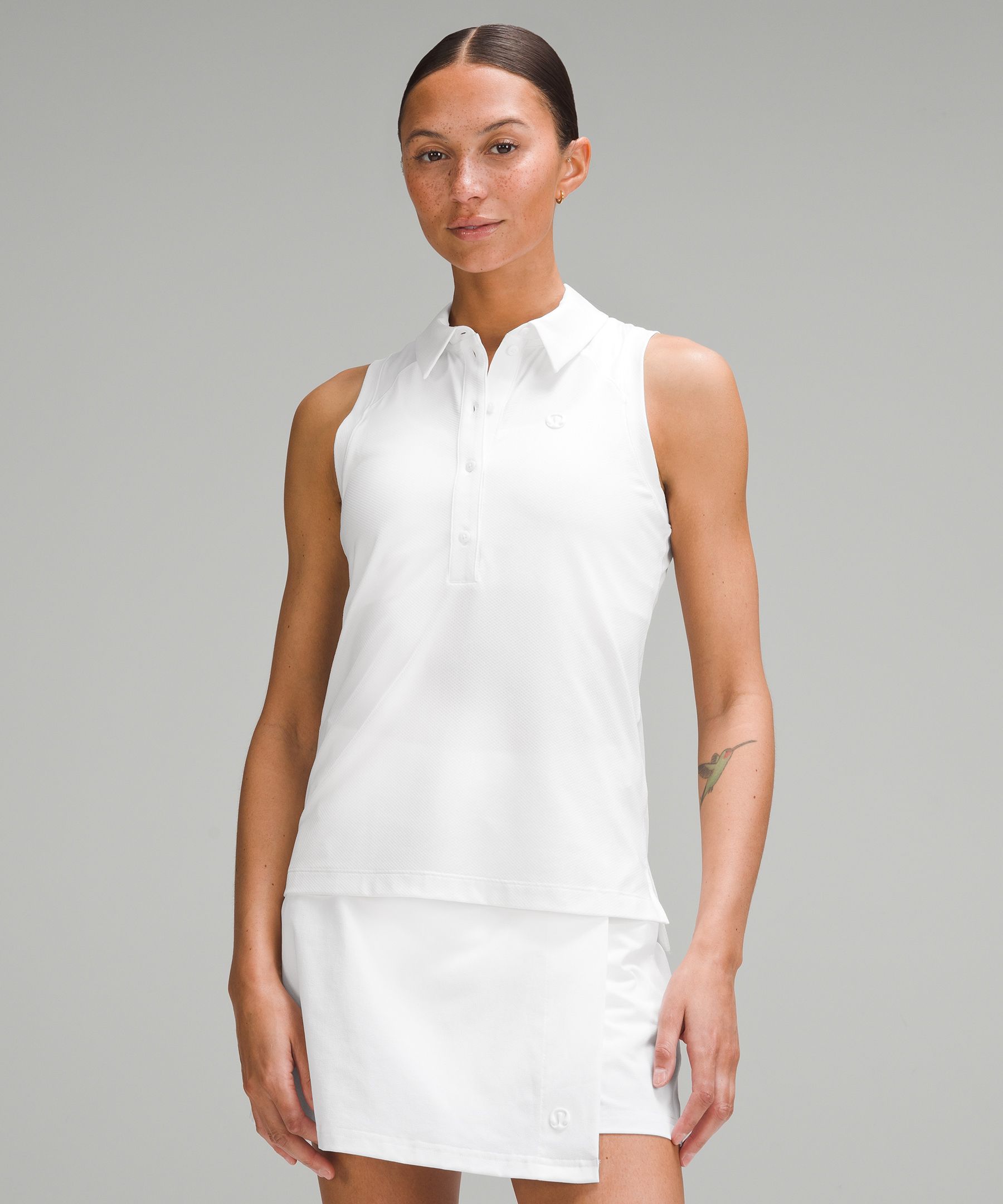 Womens Sleeveless Polo Golf Dress