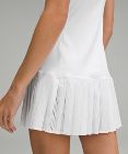 Pleated Open-Knit Tennis Dress