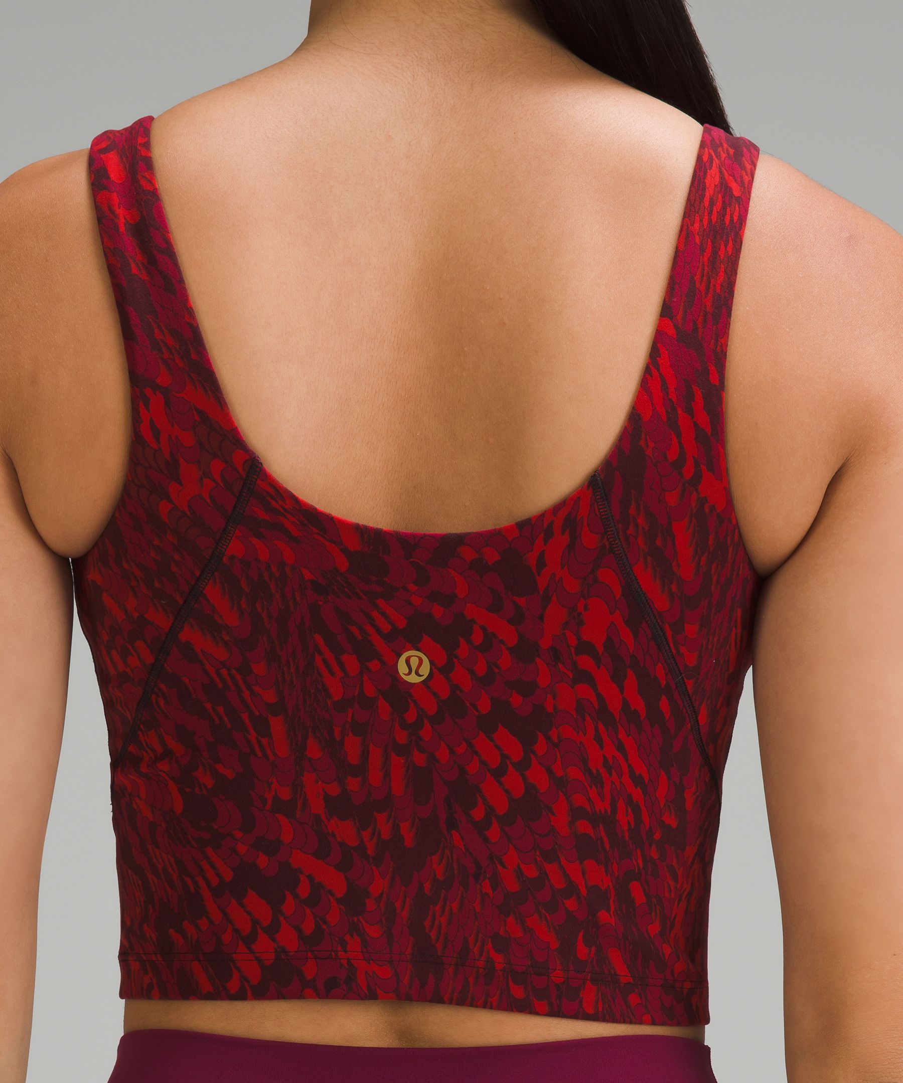 NWT Lululemon Women Align Tank Top Sports Bra Size 10 Mulled Wine Deep Red