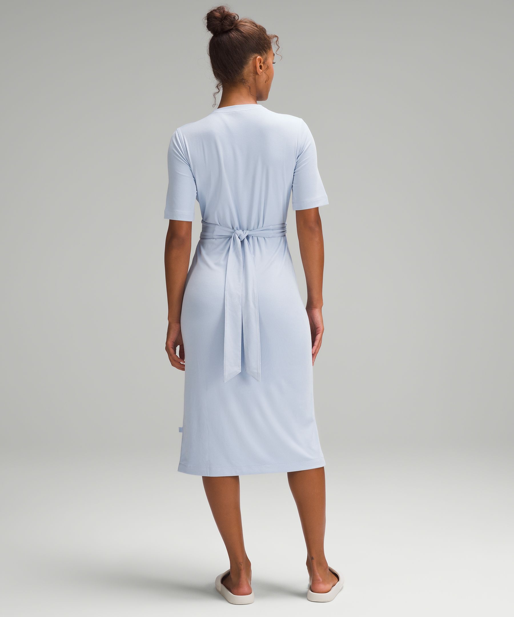 Lululemon Wrap-front Soft Ribbed Midi Dress