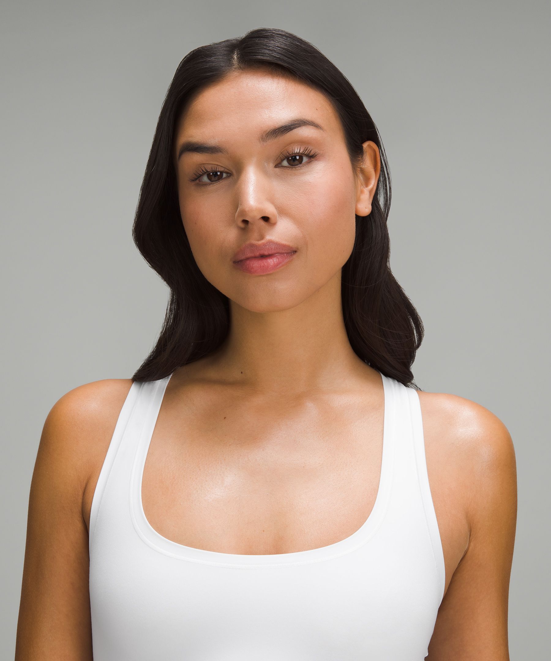 Shop Lululemon Wundermost Ultra-soft Nulu Scoop-neck Cropped Tank