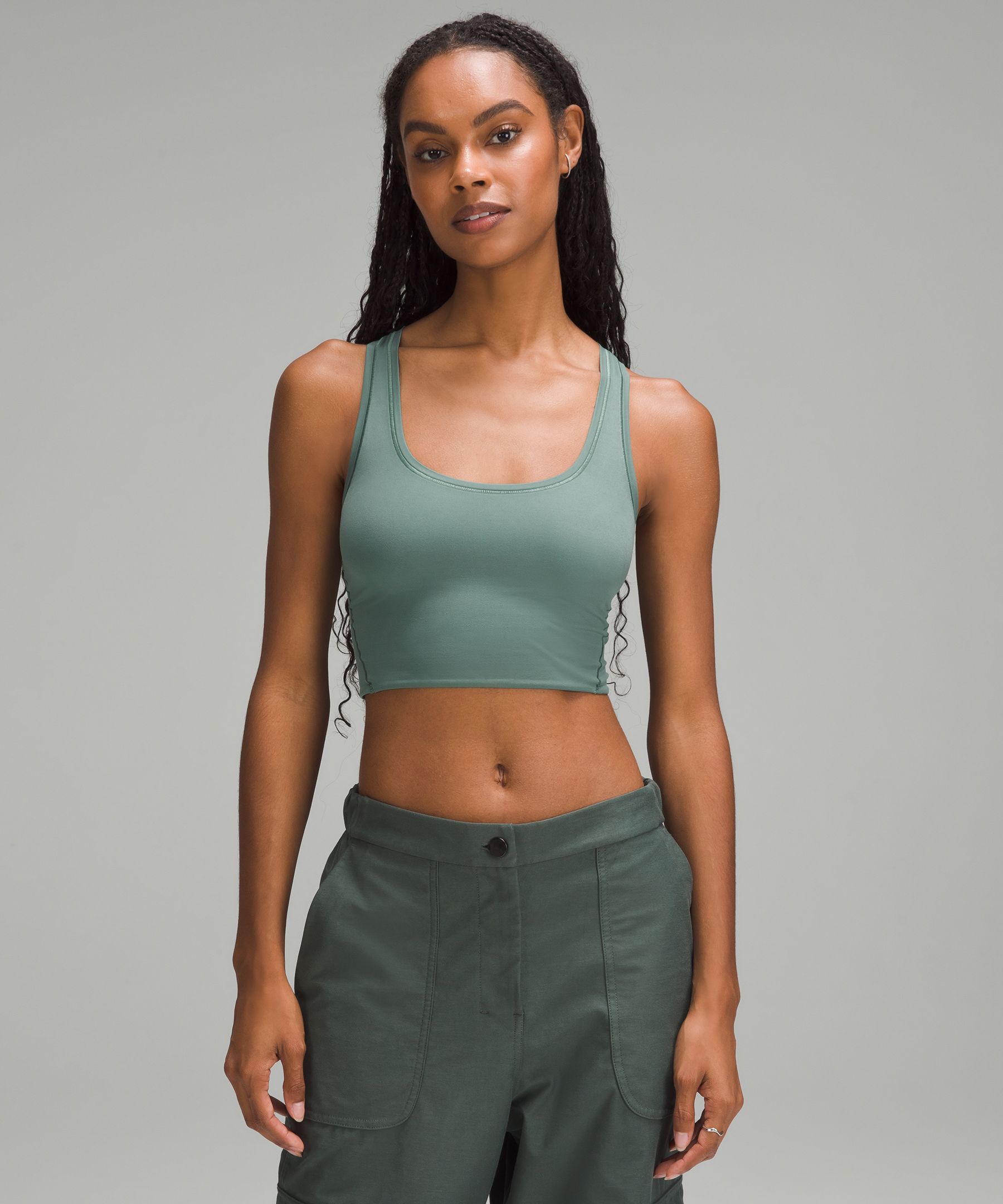 Lululemon Wundermost Ultra-soft Nulu Scoop-neck Cropped Tank