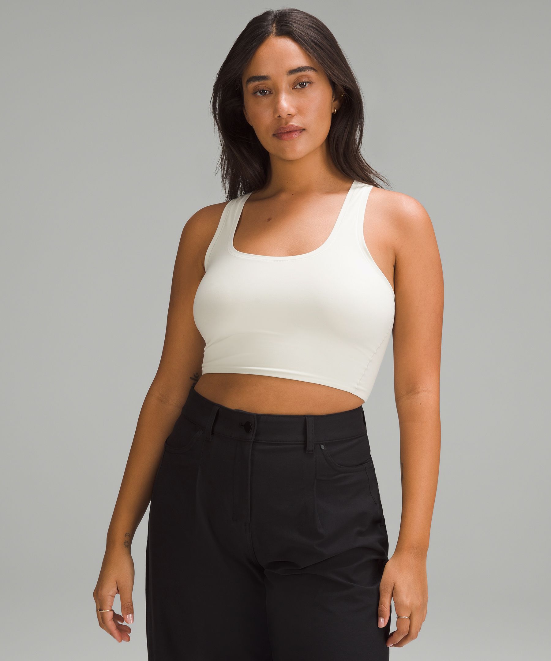 Lululemon Wundermost Ultra-soft Nulu Scoop-neck Cropped Tank