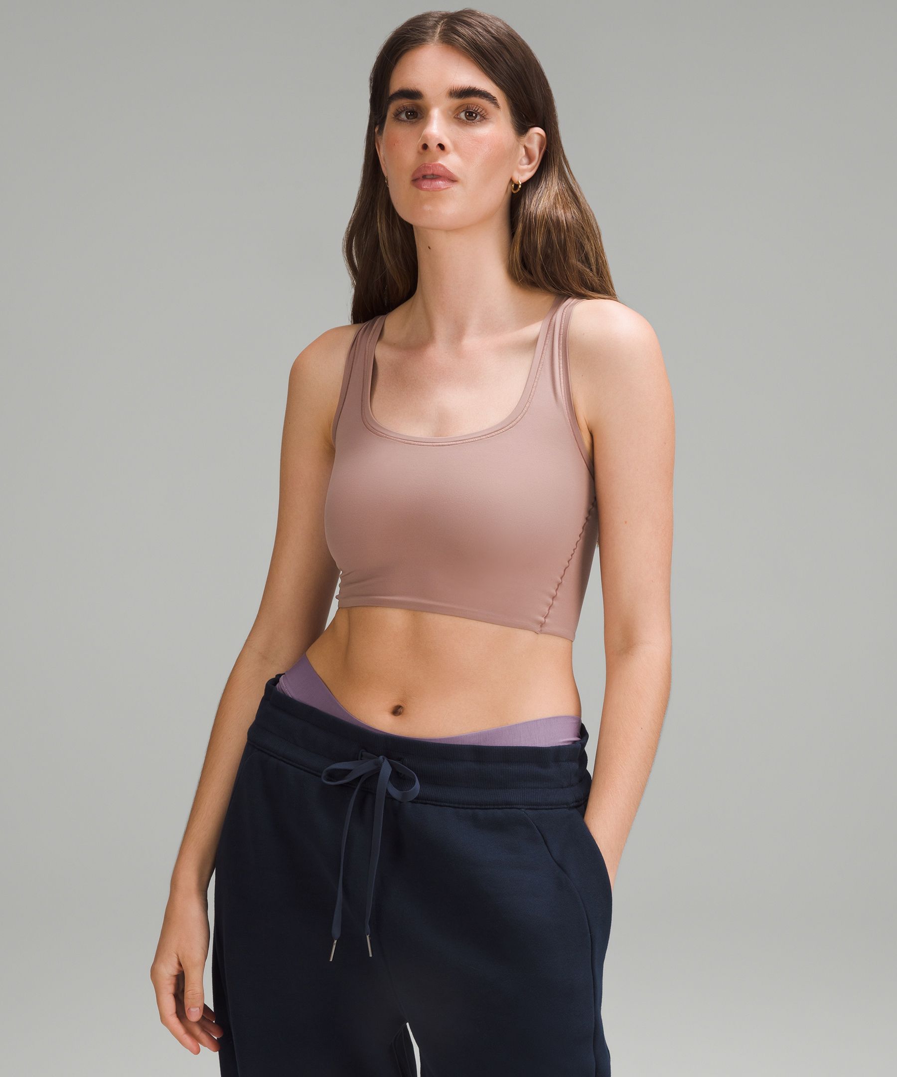 Lululemon Wundermost Ultra-soft Nulu Scoop-neck Cropped Tank