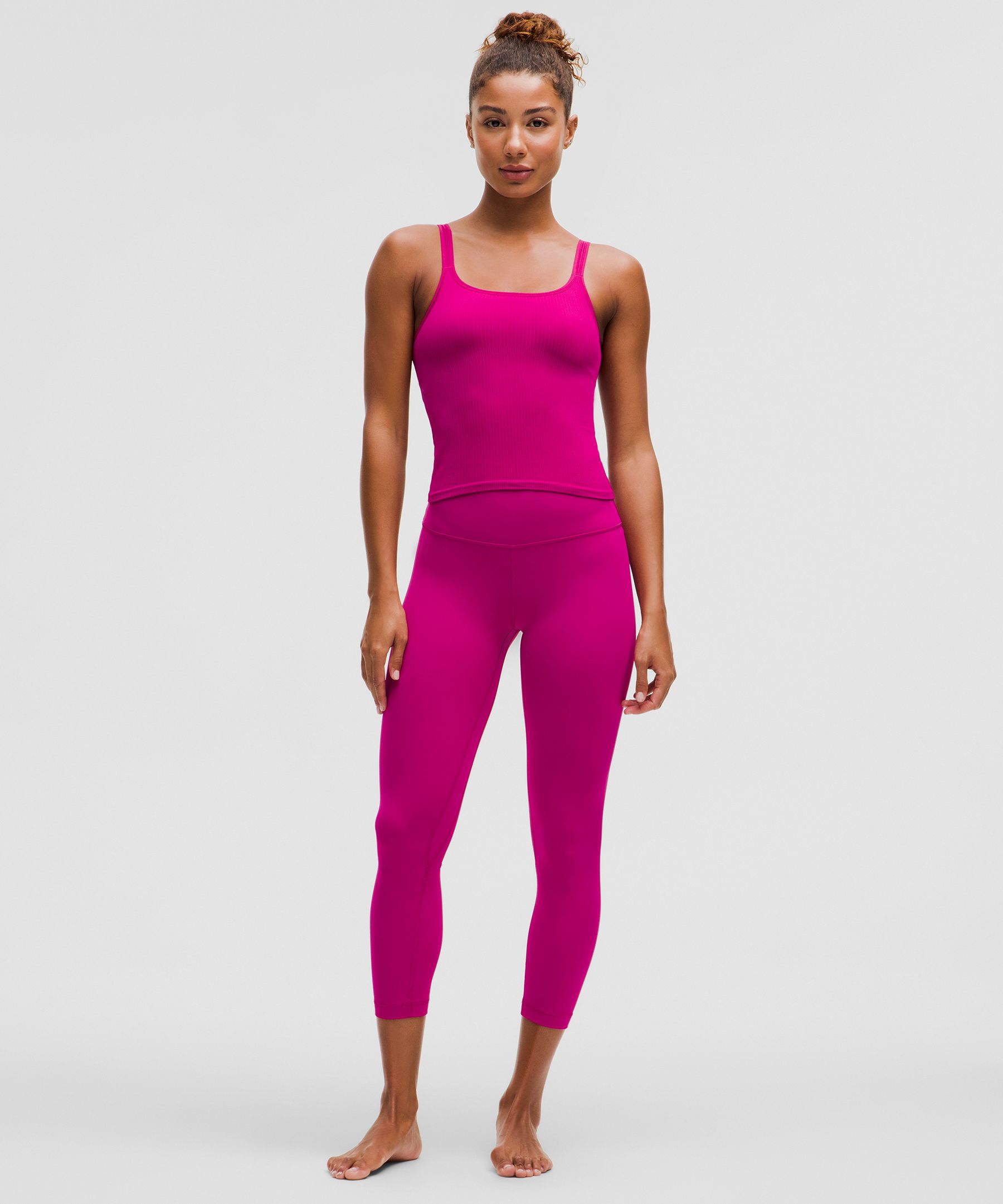 Lululemon Ebb To Street Scoop-neck Cropped Tank Top Light Support, B/c Cup