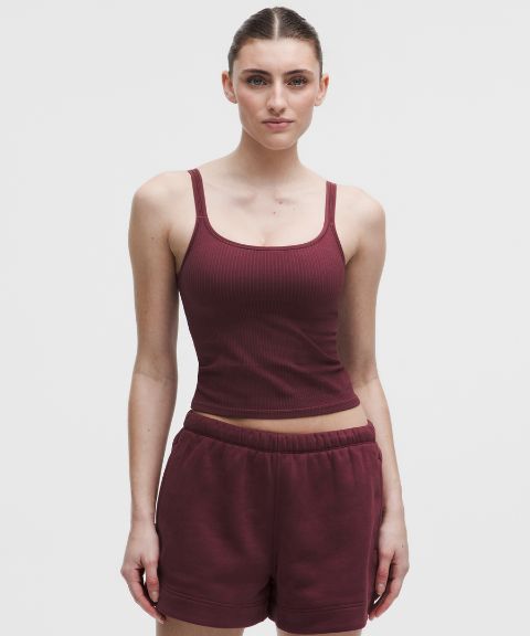 Женский укороченный топ Lululemon Ebb to Street с вырезом лодочкой