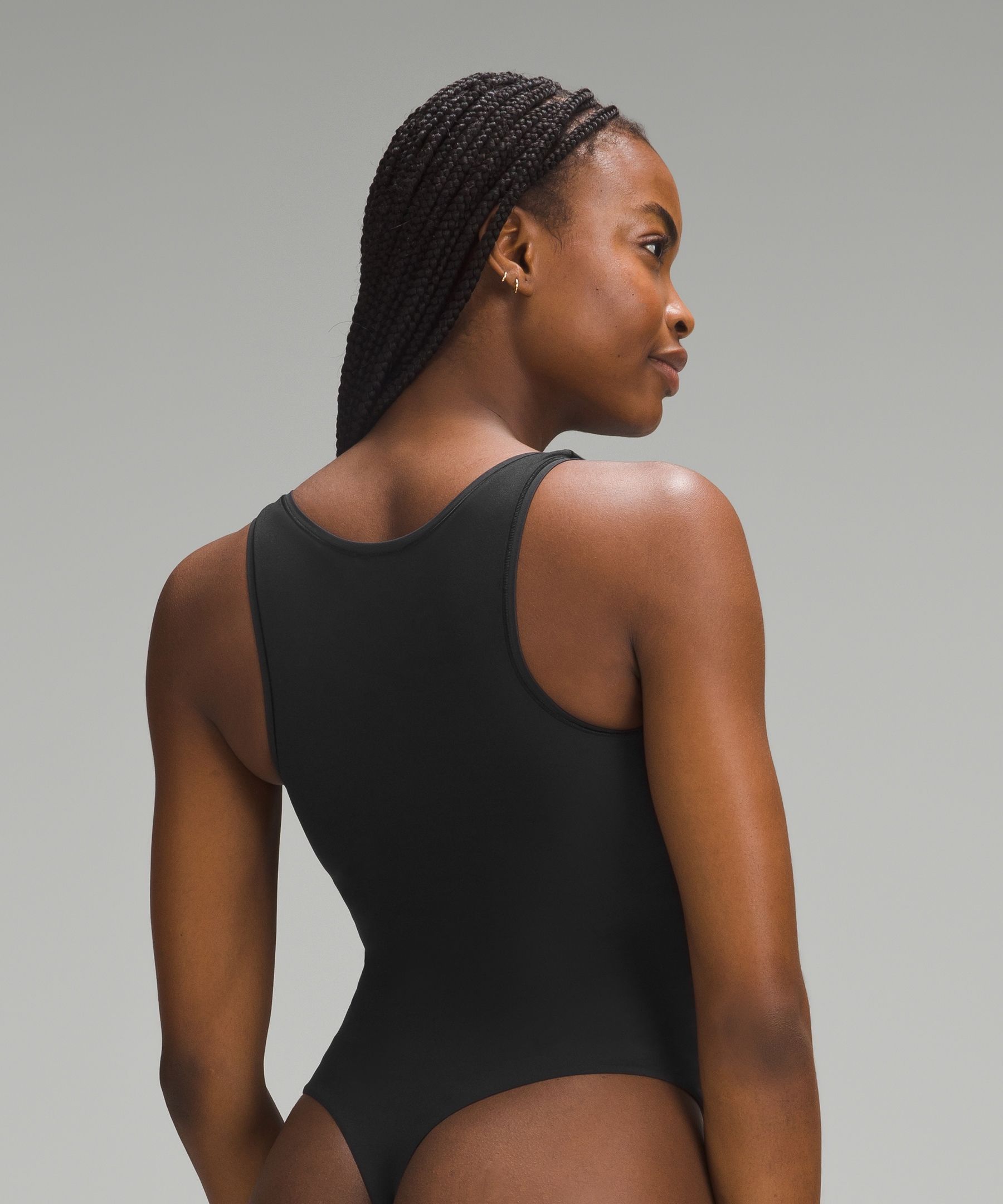 Lululemon athletica Wundermost Ultra-Soft Nulu High-Neck Sleeveless Bodysuit, Women's Dresses