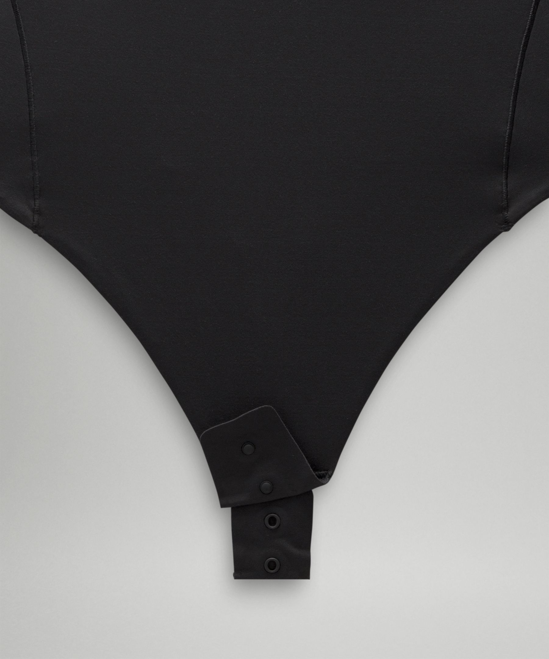  No Boundaries Black Soot Seamless Square Neck Ribbed