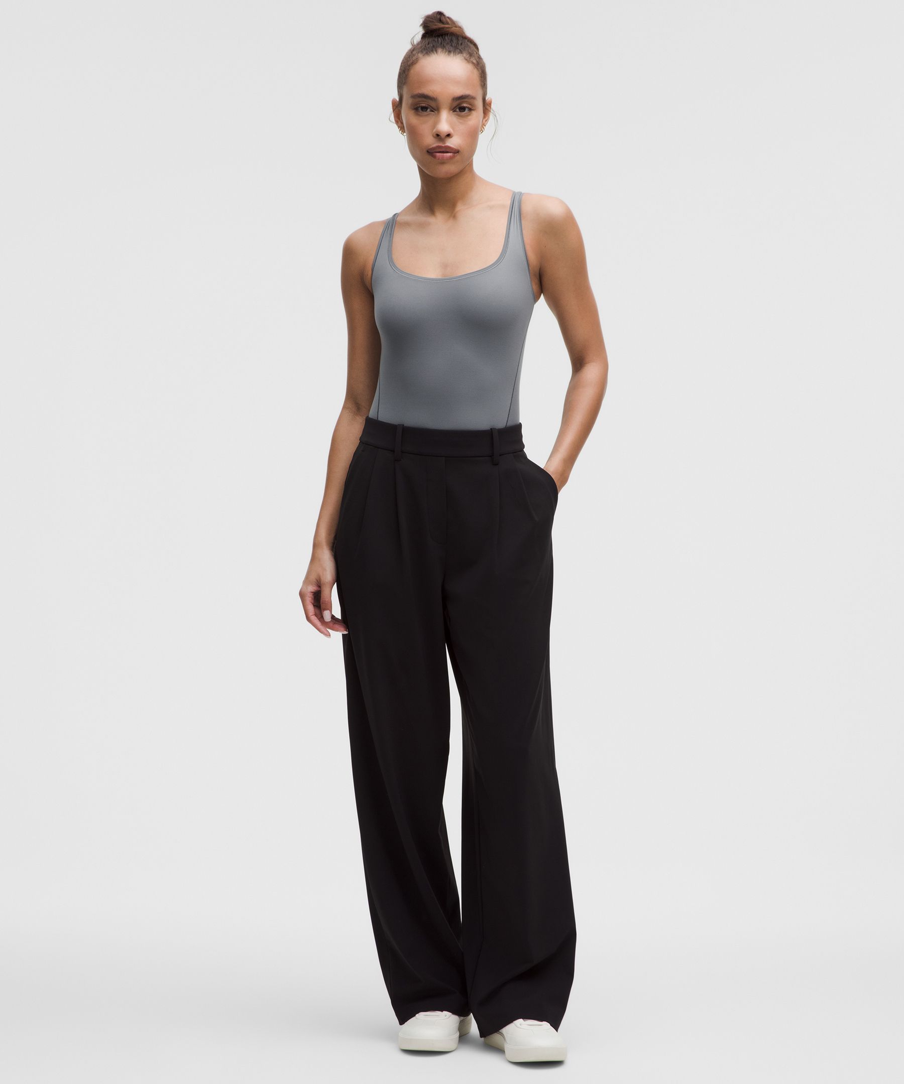 LULULEMON WUNDERMOST ULTRA-SOFT NULU SQUARE-NECK SLEEVELESS BODYSUIT