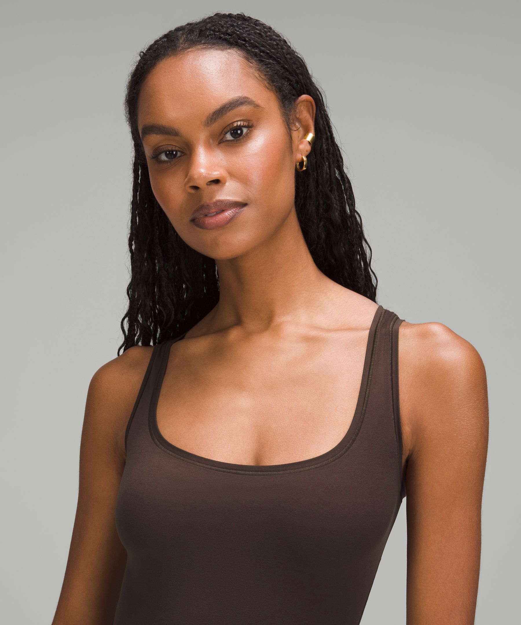 Lululemon athletica Wundermost Ultra-Soft Nulu Square-Neck Sleeveless  Bodysuit, Women's Dresses