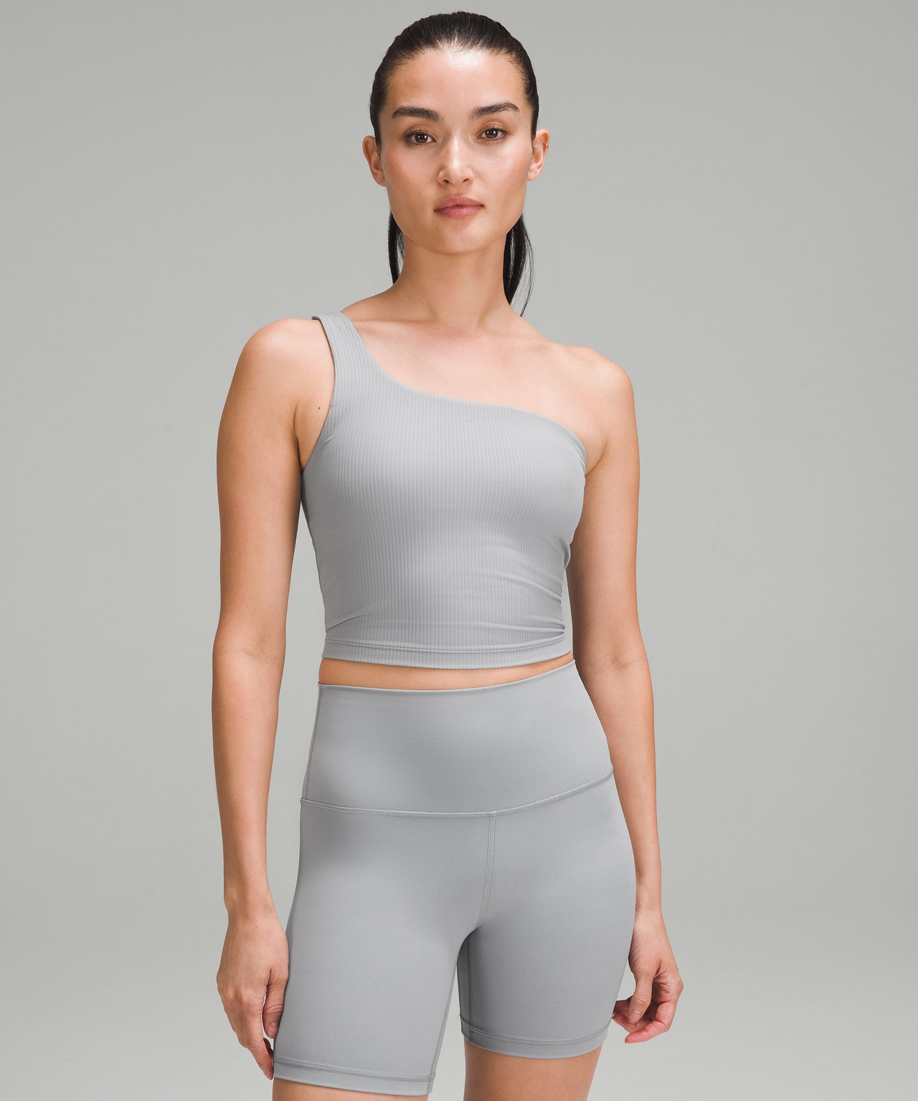 Ribbed Nulu Asymmetrical Yoga Tank Top