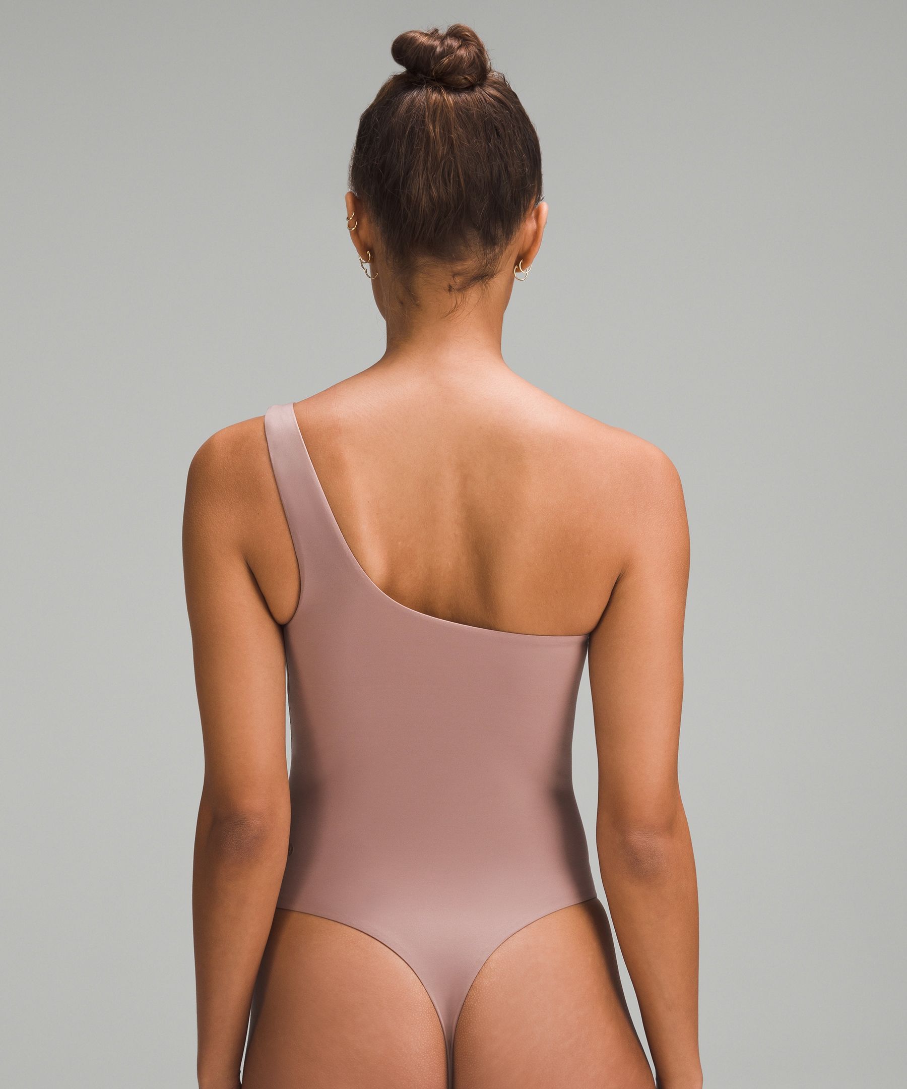 Shop Lululemon Wundermost Bodysuit - Ultra-soft Nulu Asymmetrical Bodysuit