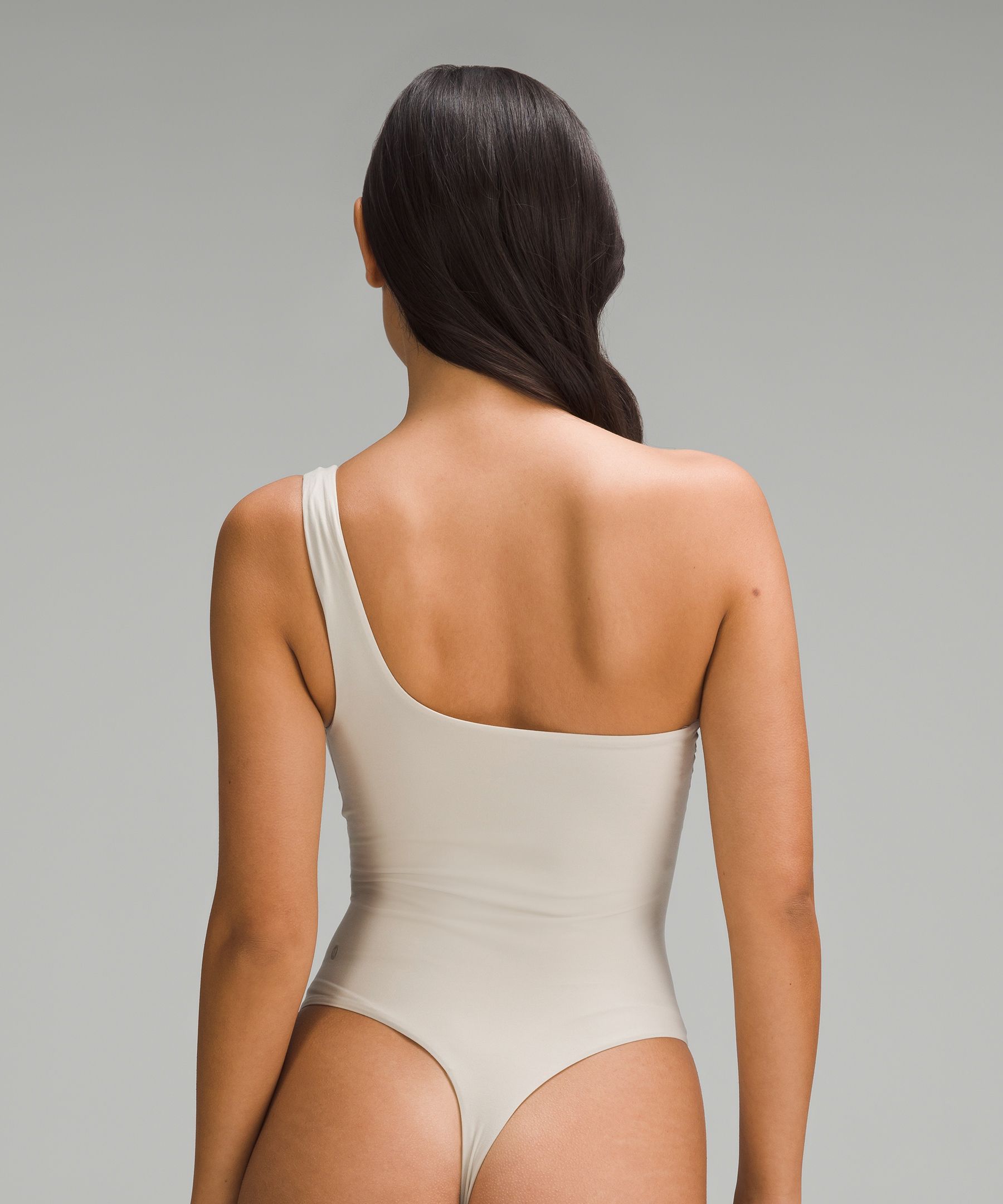 Shop Lululemon Wundermost Bodysuit - Ultra-soft Nulu Asymmetrical Bodysuit
