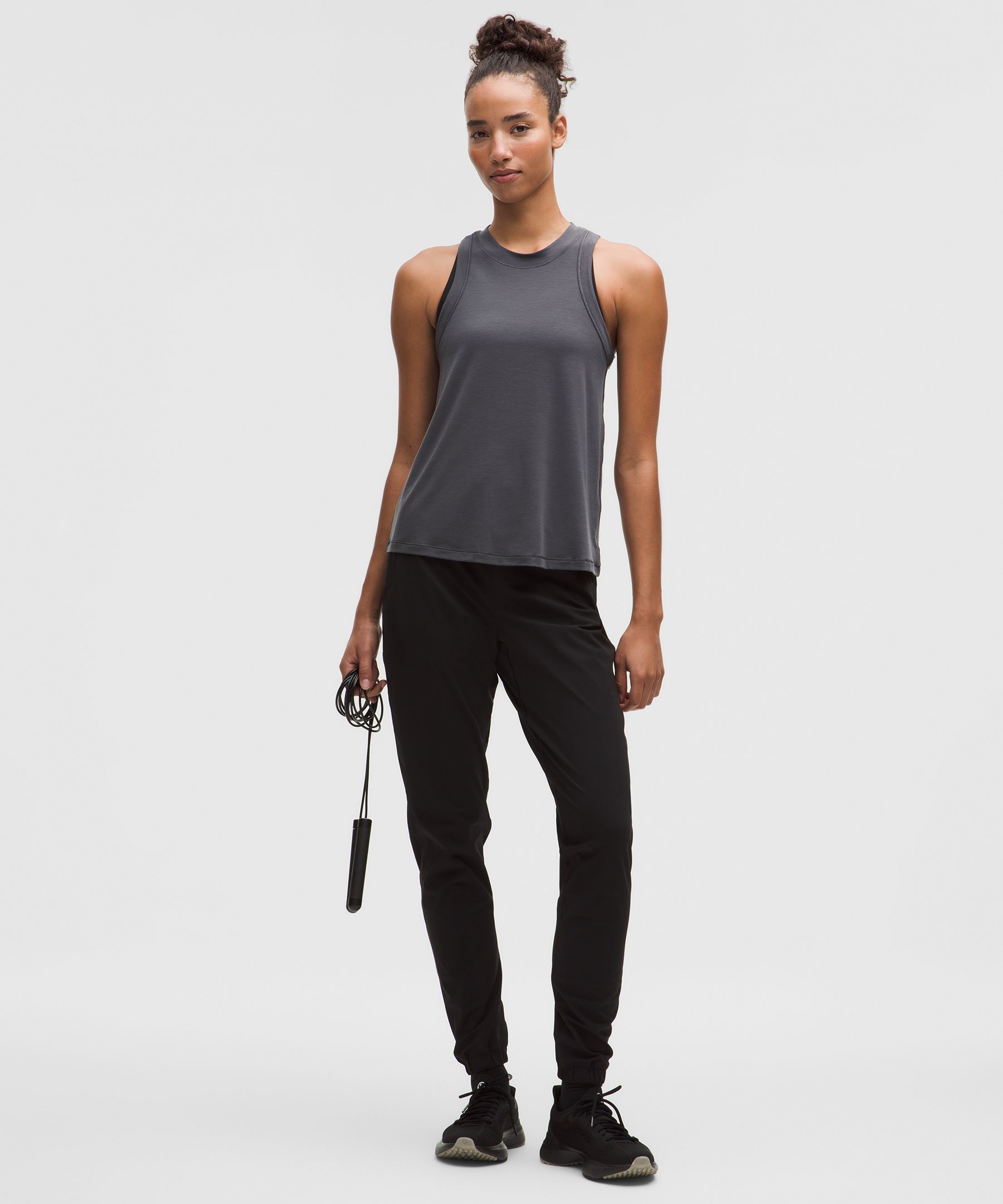 Lululemon Jersey Training Tank Top In Gray