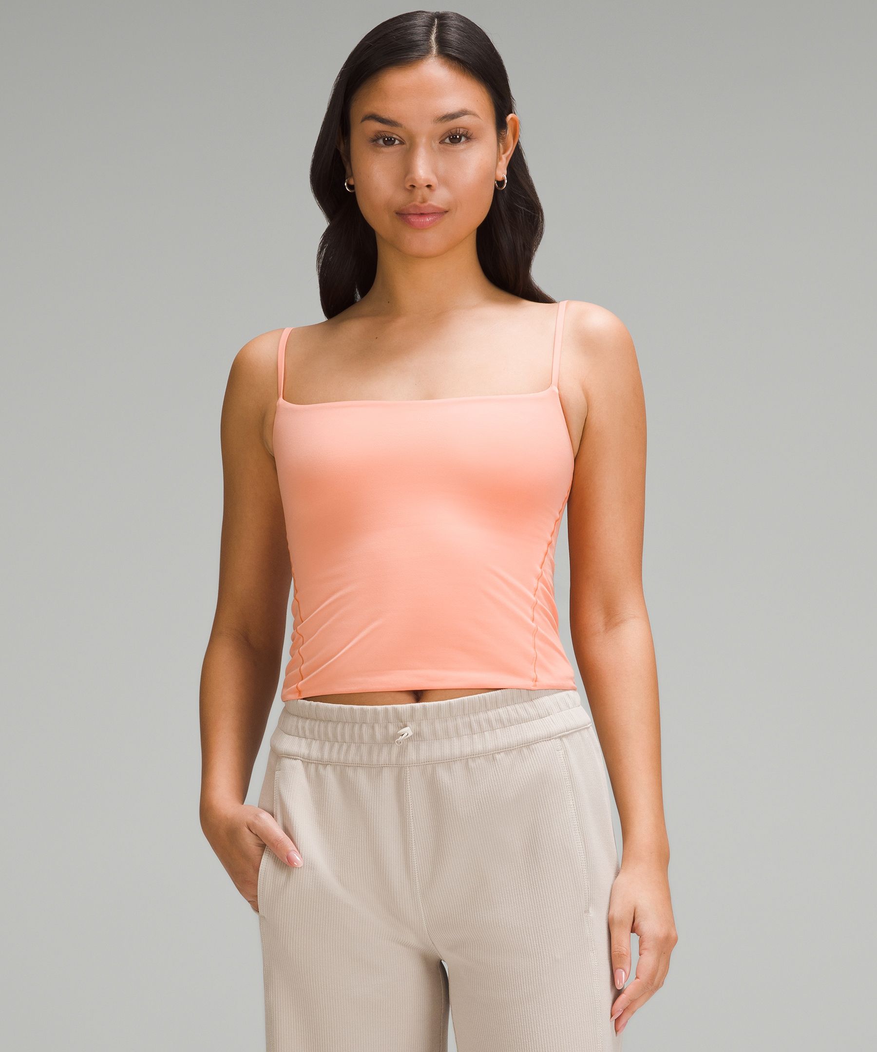 Lululemon Wundermost Ultra-soft Nulu Spaghetti-strap Cami Tank Top In Pink