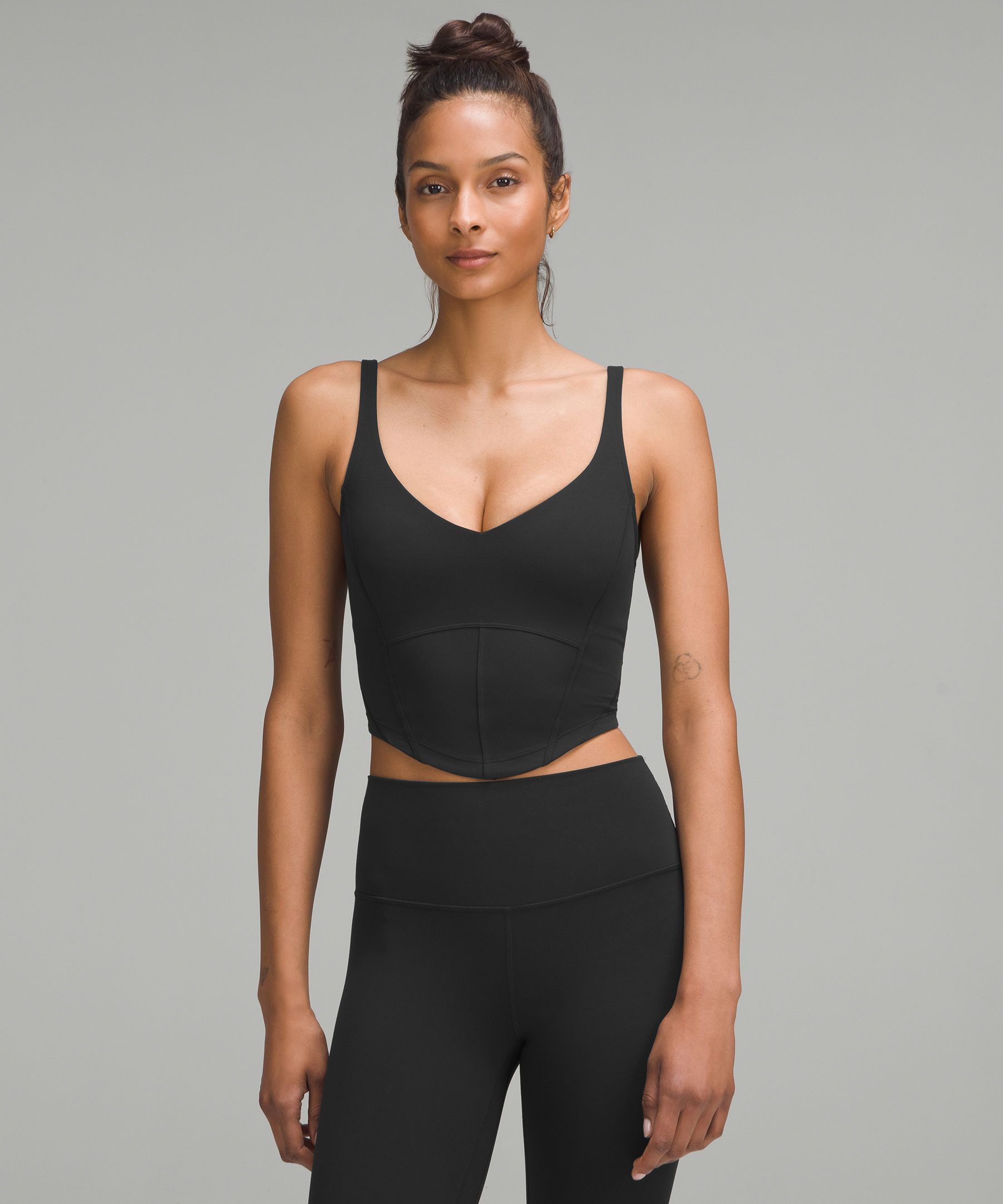 lululemon – Women's Align Corset Tank Top Light Support, A/B Cup – Color Black – Size 8