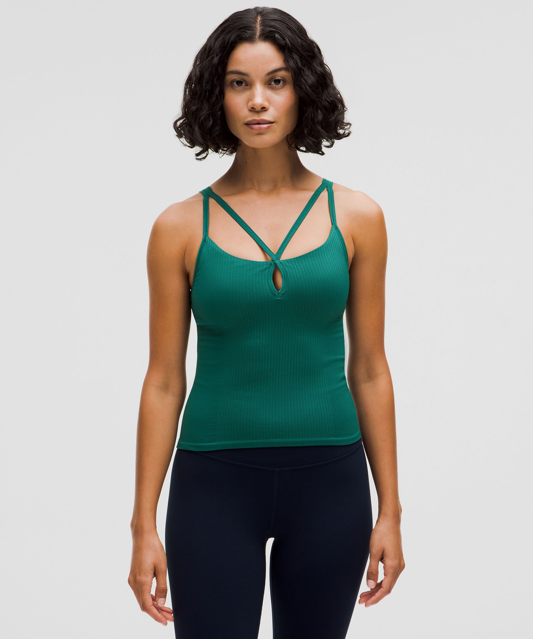 Ebb To Street Strappy Tank Top Light Support, B/C Cup - Green