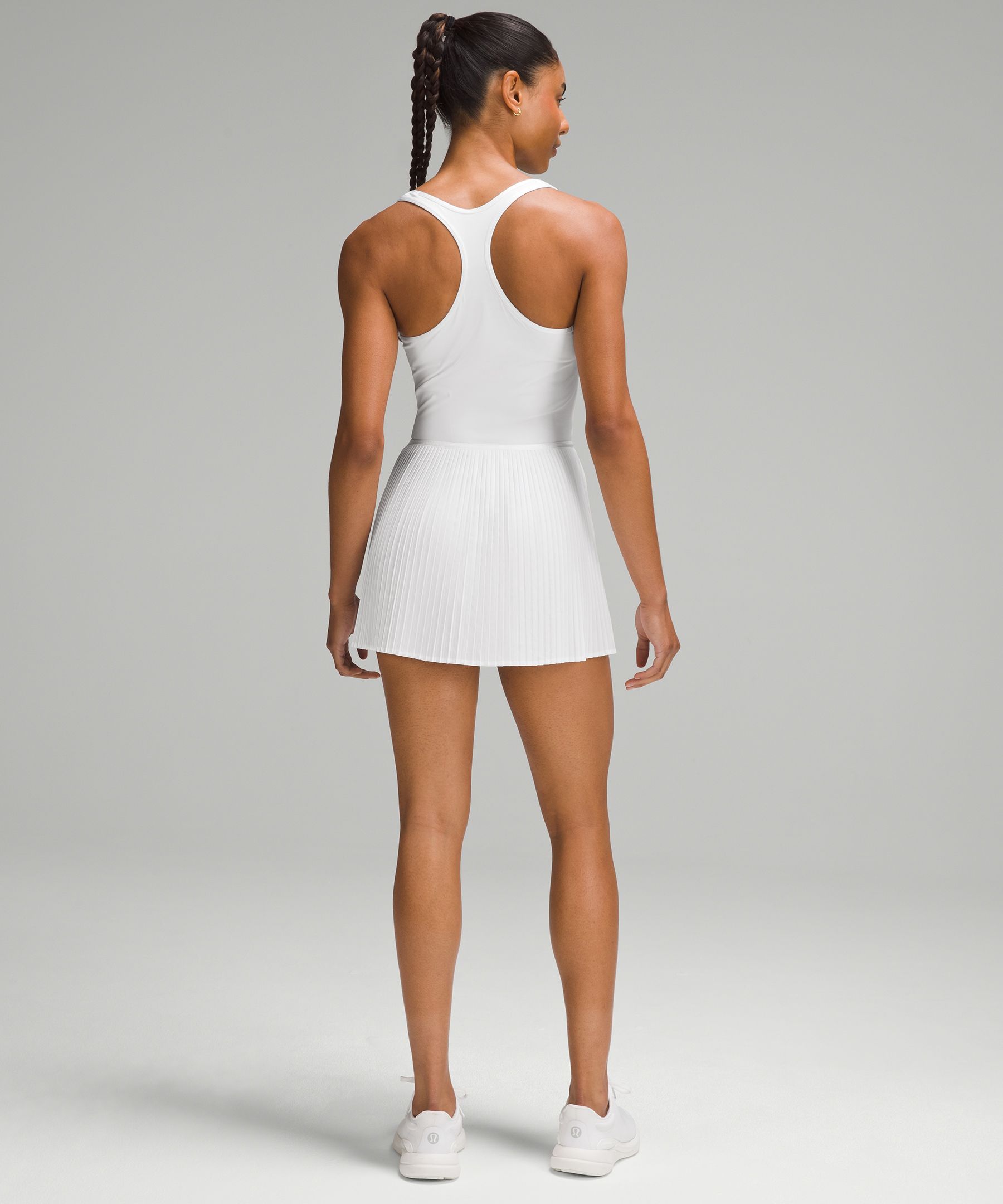 Shop Lululemon Scoop-neck Pleated Linerless Tennis Dress