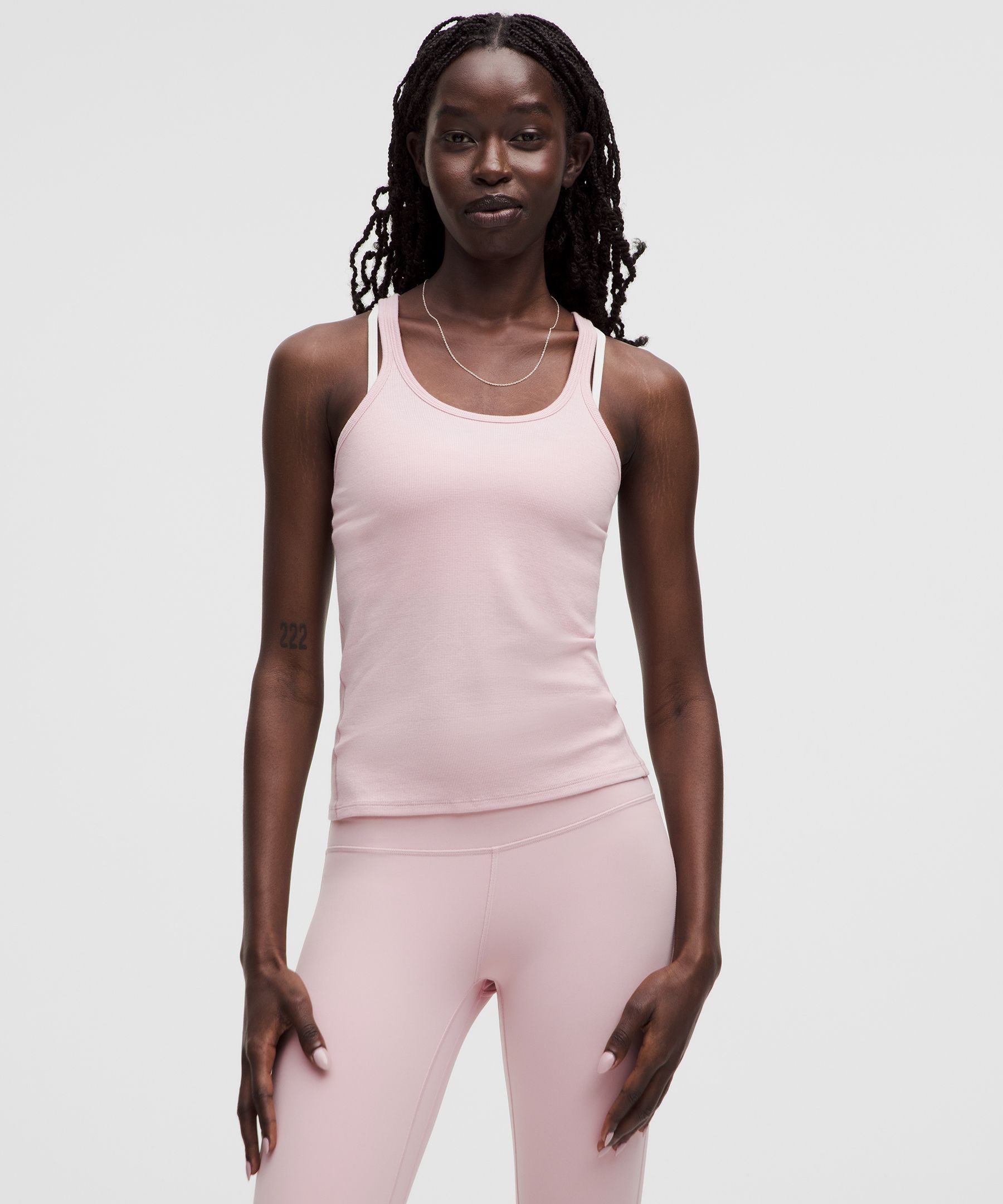 Hold Tight Thin Strap Racerback Tank Top - Pink