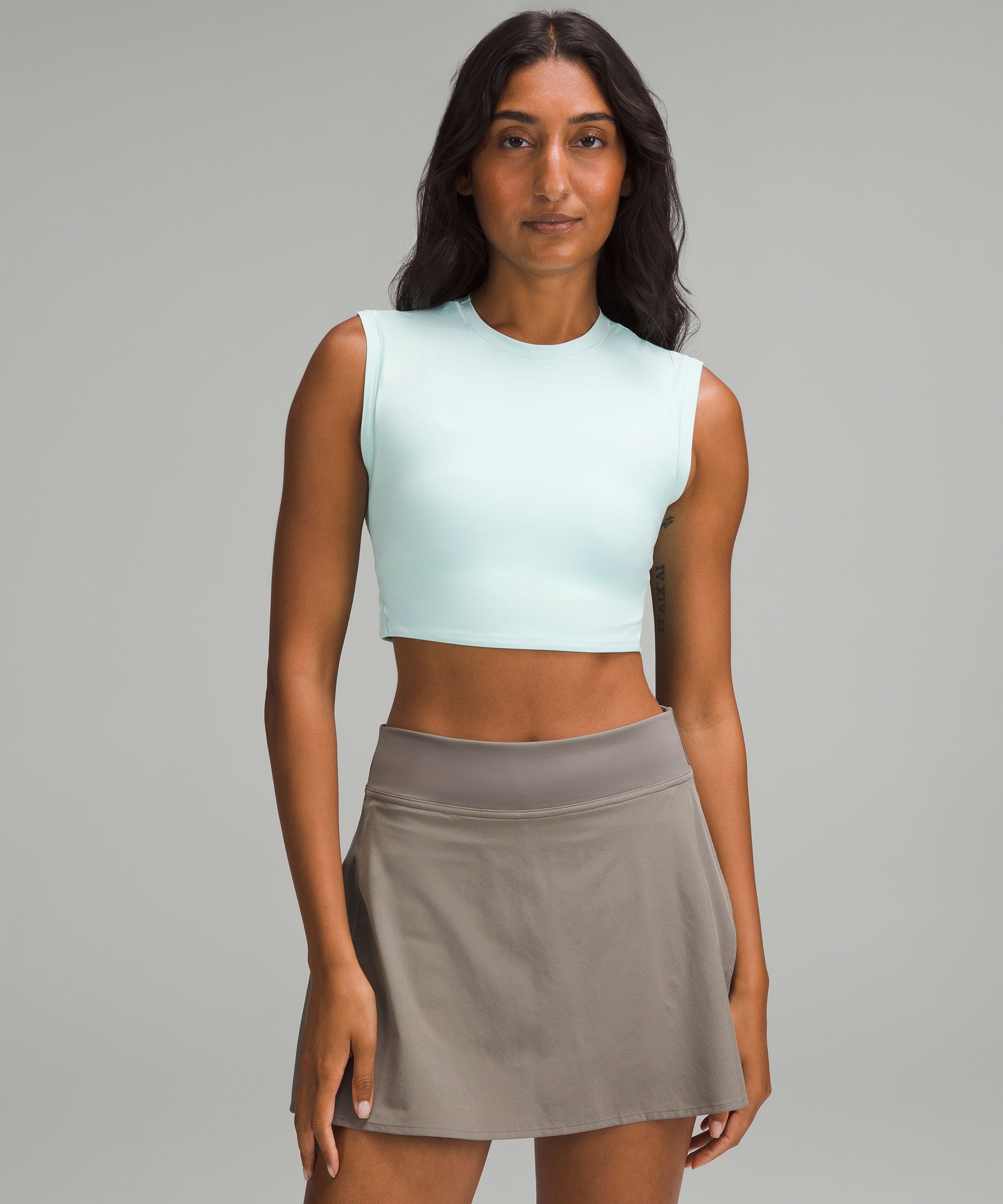 Wundermost Ultra-Soft Nulu Super-Cropped Tank Top