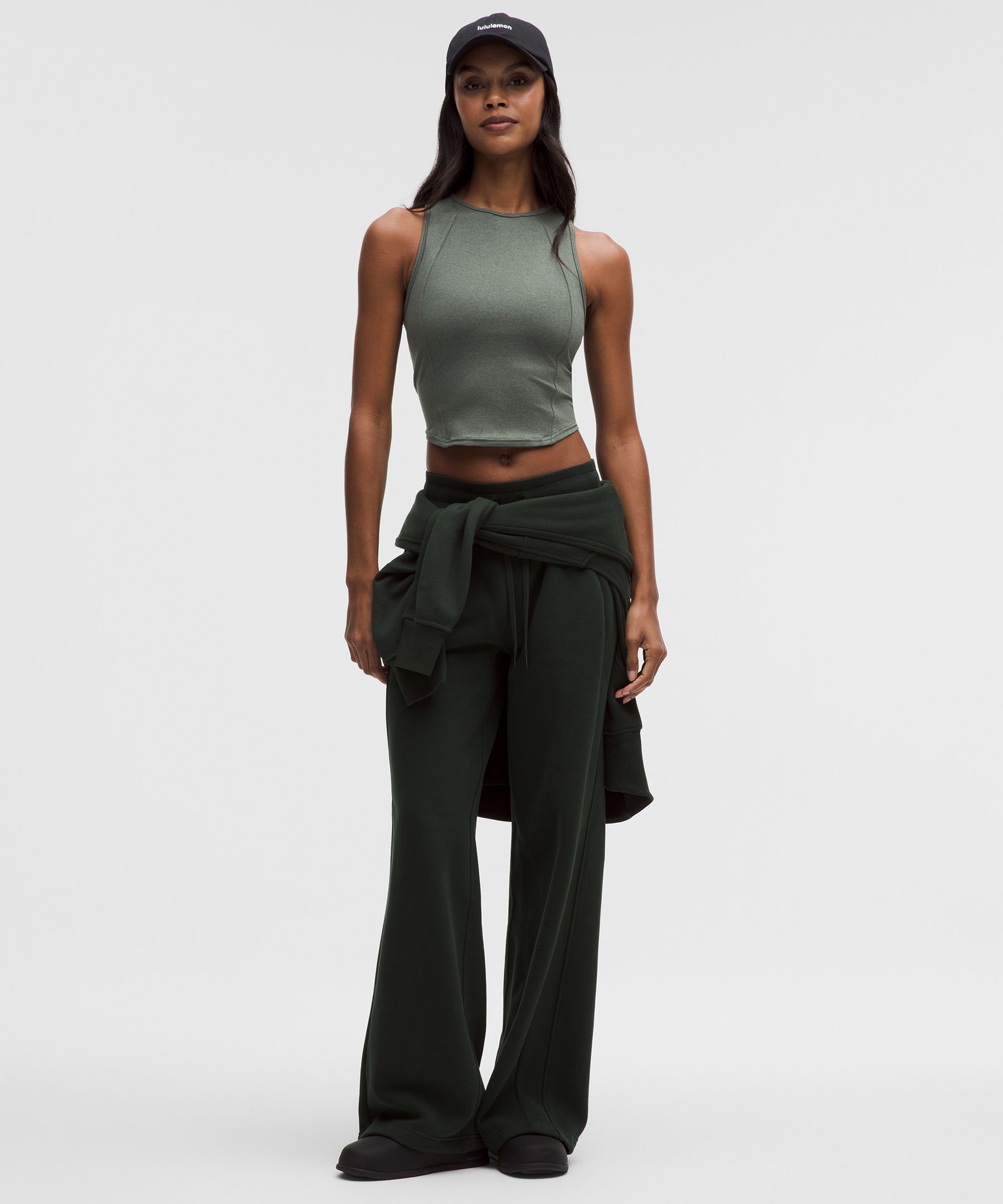 Softy Suedey Crewneck Cropped Tank Top