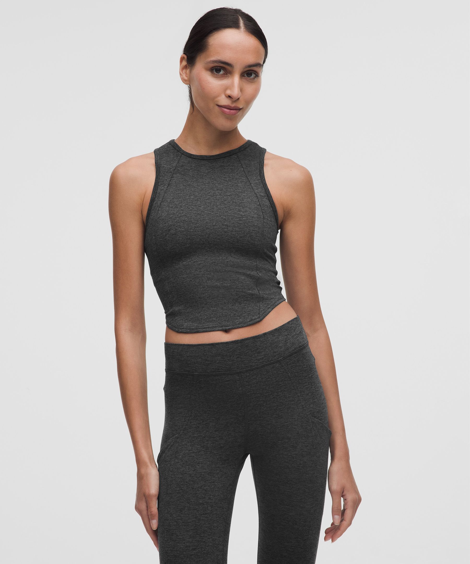 Softy Suedey Crewneck Cropped Tank Top