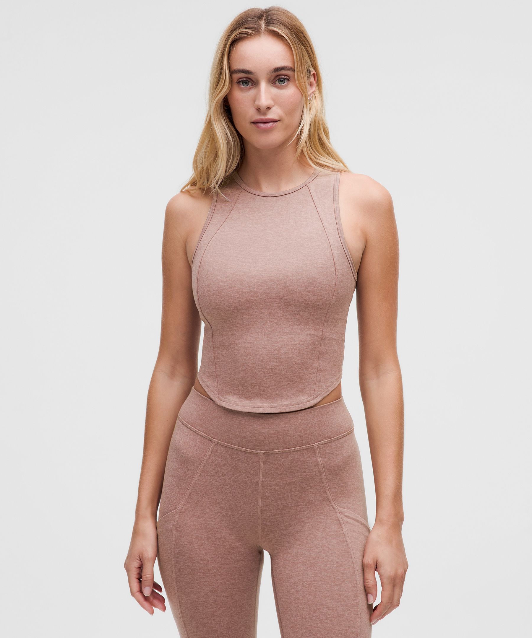 Softy Suedey Crewneck Cropped Tank Top