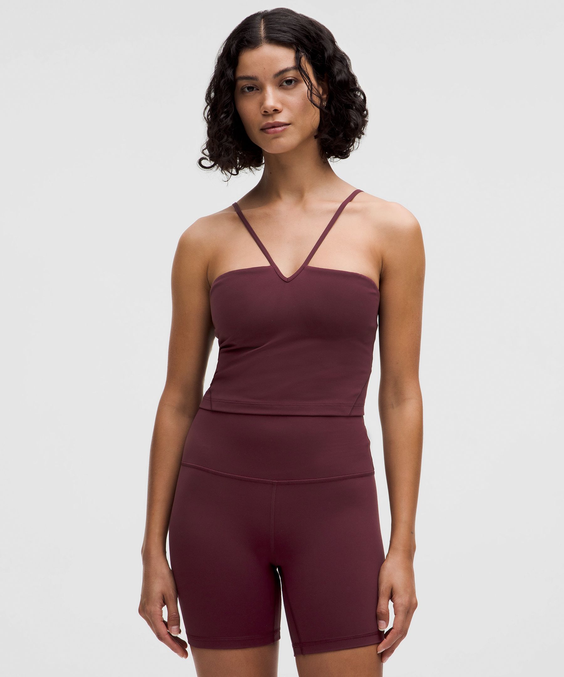 Lululemon Align™ Strappy Deep-V Tank Top Light Support, A/B Cup - Burgundy,Red