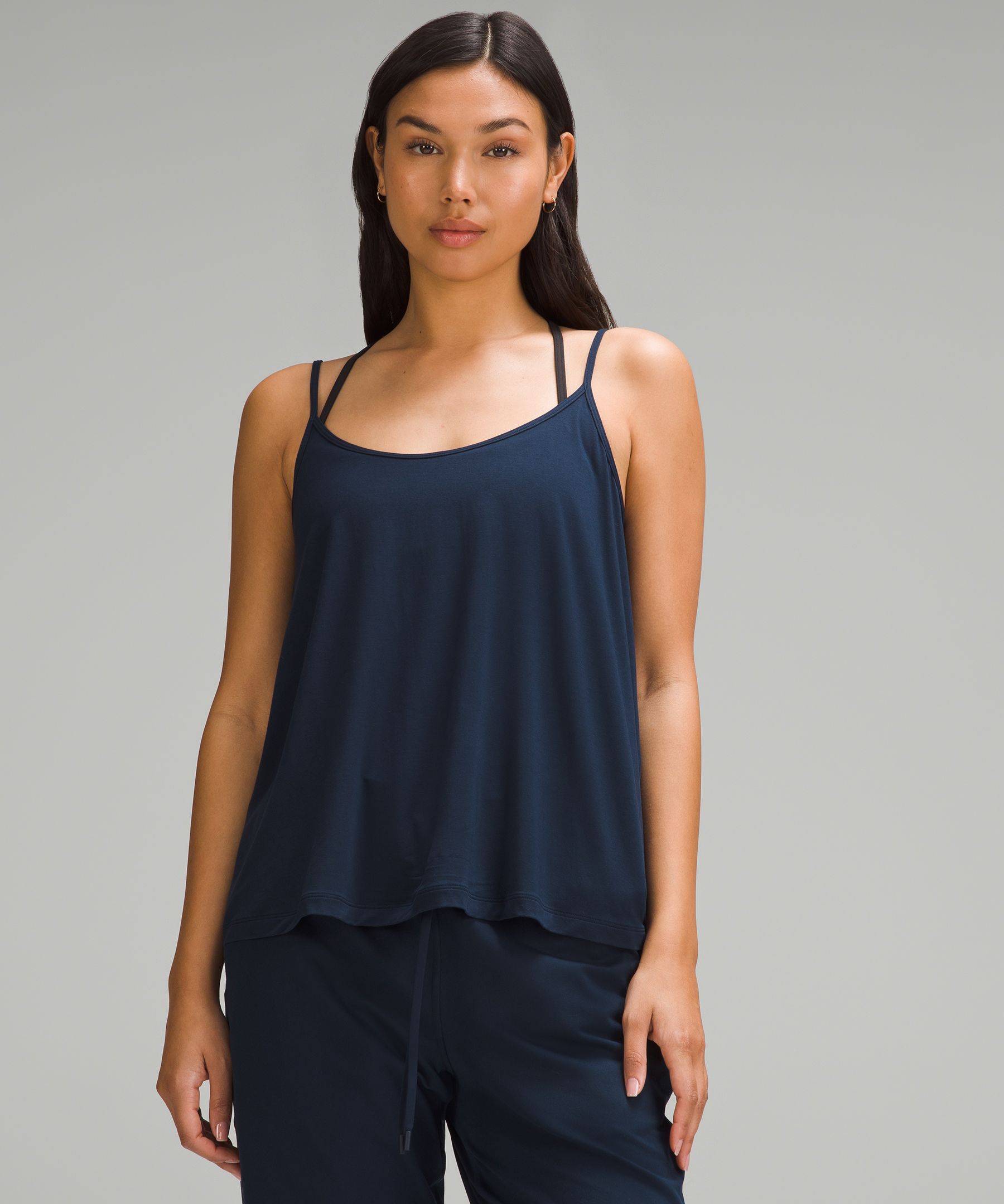 Lululemon Modal Silk-blend Spaghetti Strap Tank Top In Blue