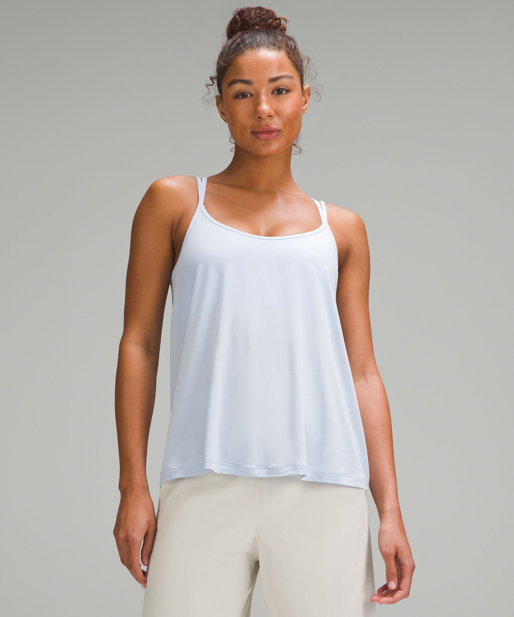 Shop Lululemon Modal Silk-blend Spaghetti Strap Tank Top