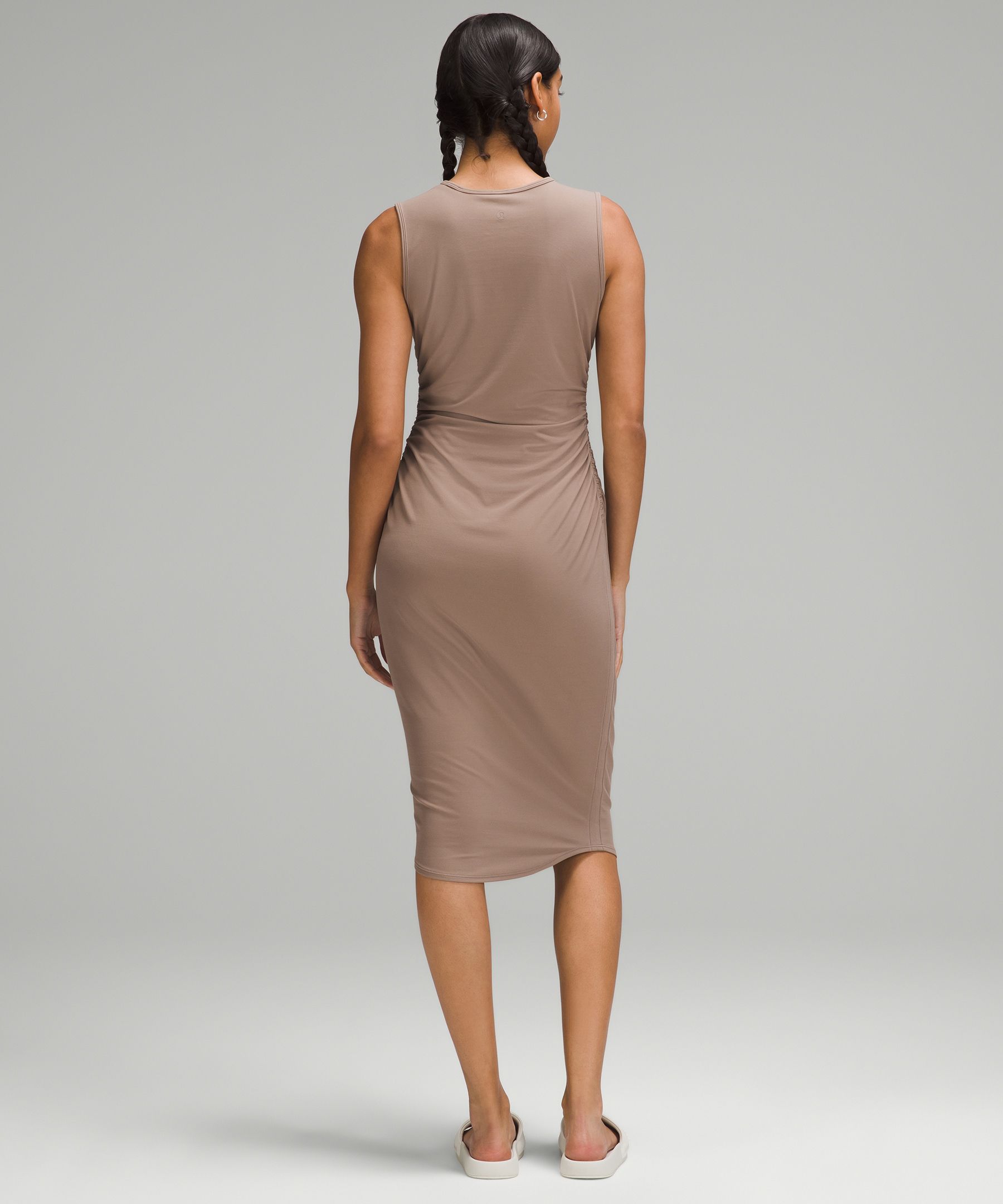 Shirred Nulu Midi Tank Dress