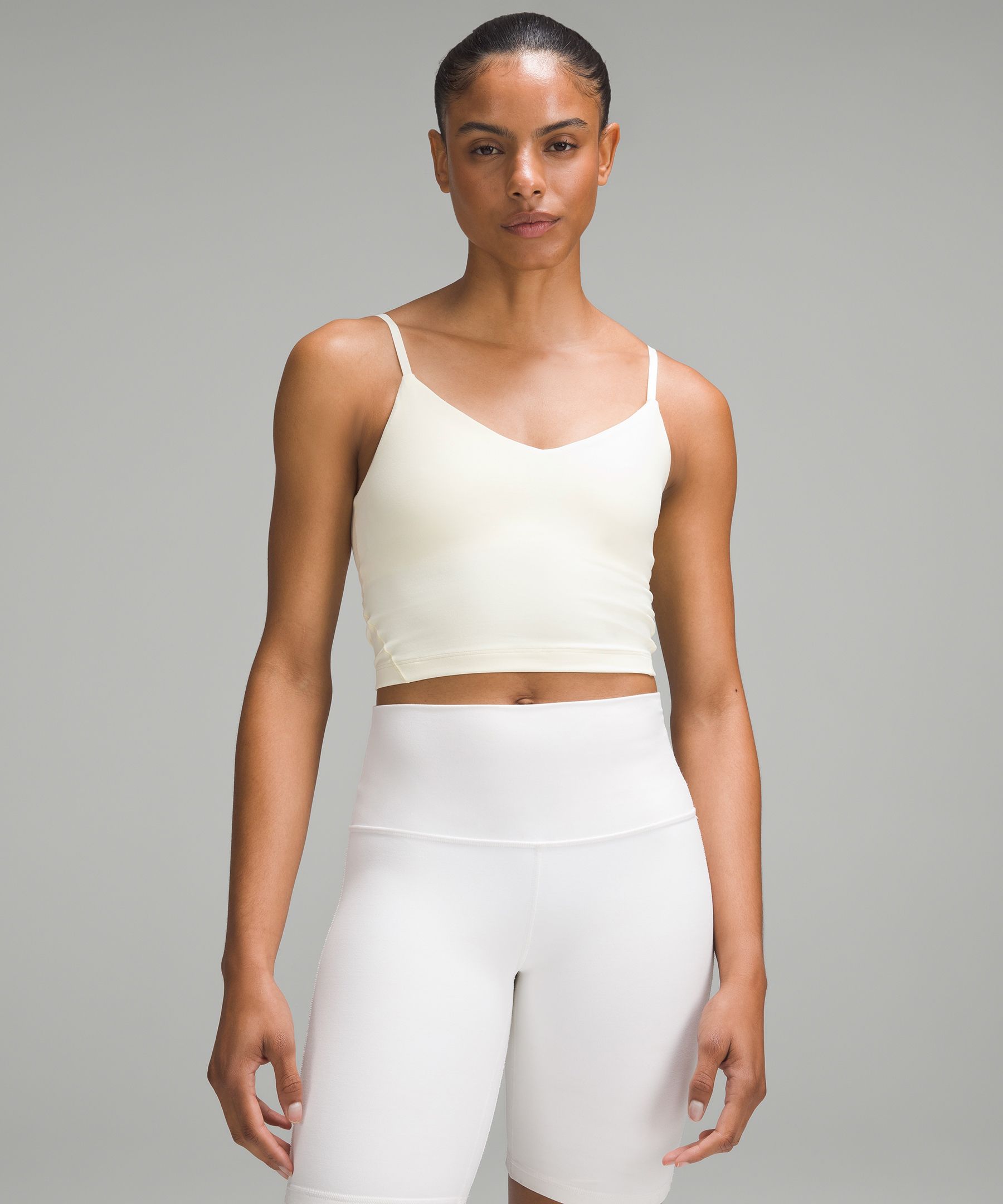 Lululemon Align™ Cropped Cami Tank Top A/b Cup In White