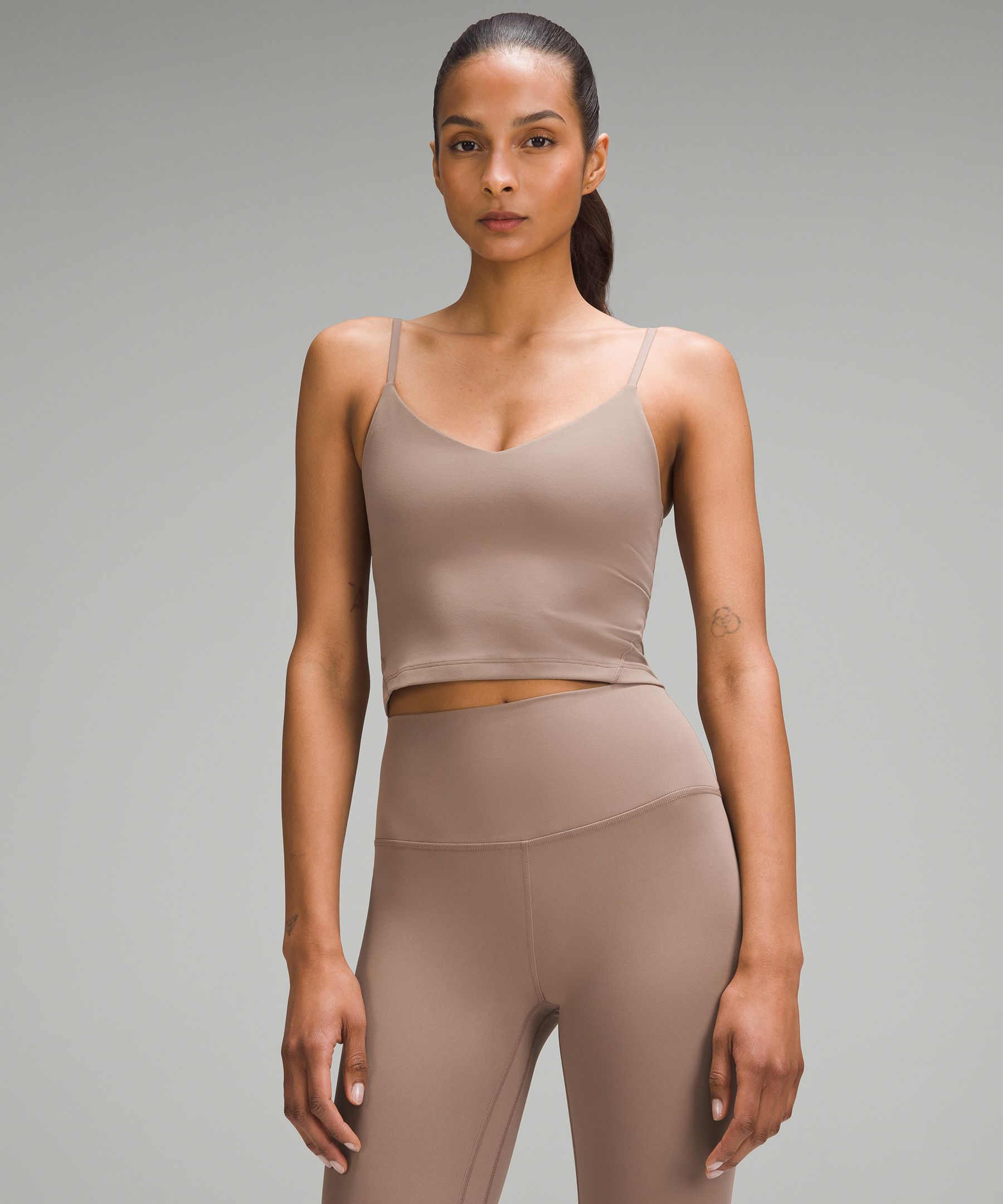 Shop Lululemon Align™ Cropped Cami Tank Top A/b Cup