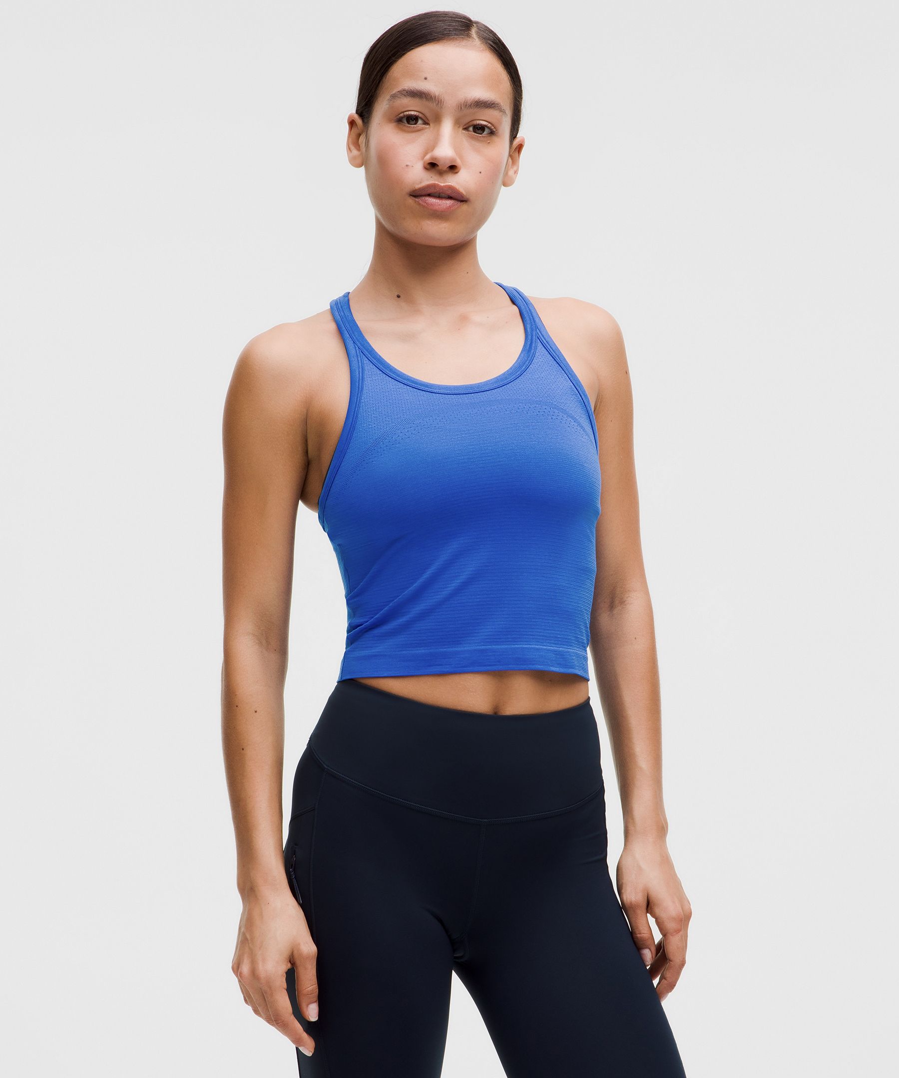 Swiftly Tech Cropped Racerback Tank Top 2.0 - Neon