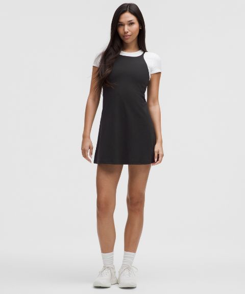 Женское платье Lululemon Align с высоким воротом, лёгкая поддержка, чашки A/B, цвет: Чёрный