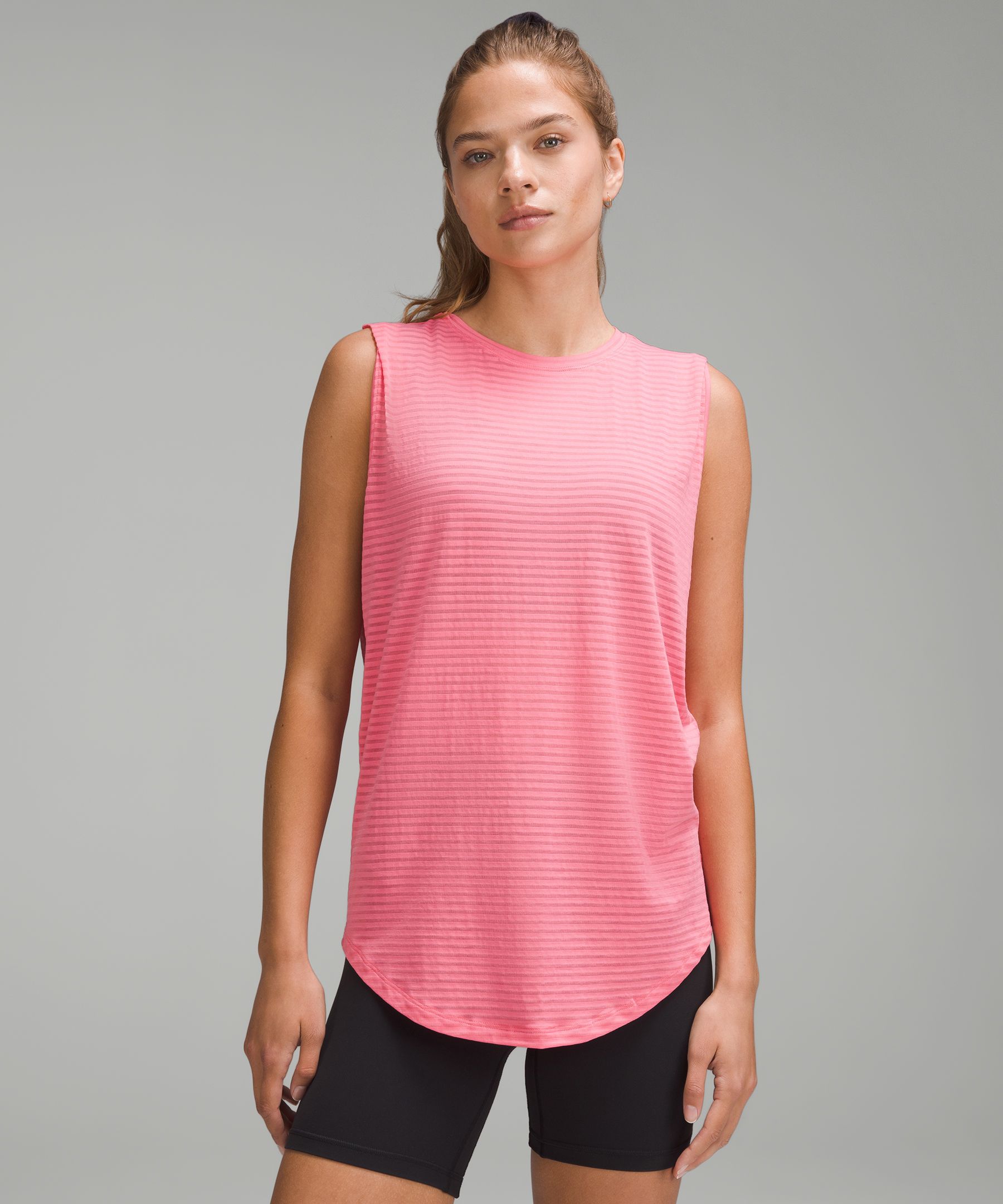 Brunswick Muscle Tank *Sheer Stripe | Women's Sleeveless & Tops