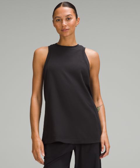Lululemon Long Cotton Crewneck Tank Top
