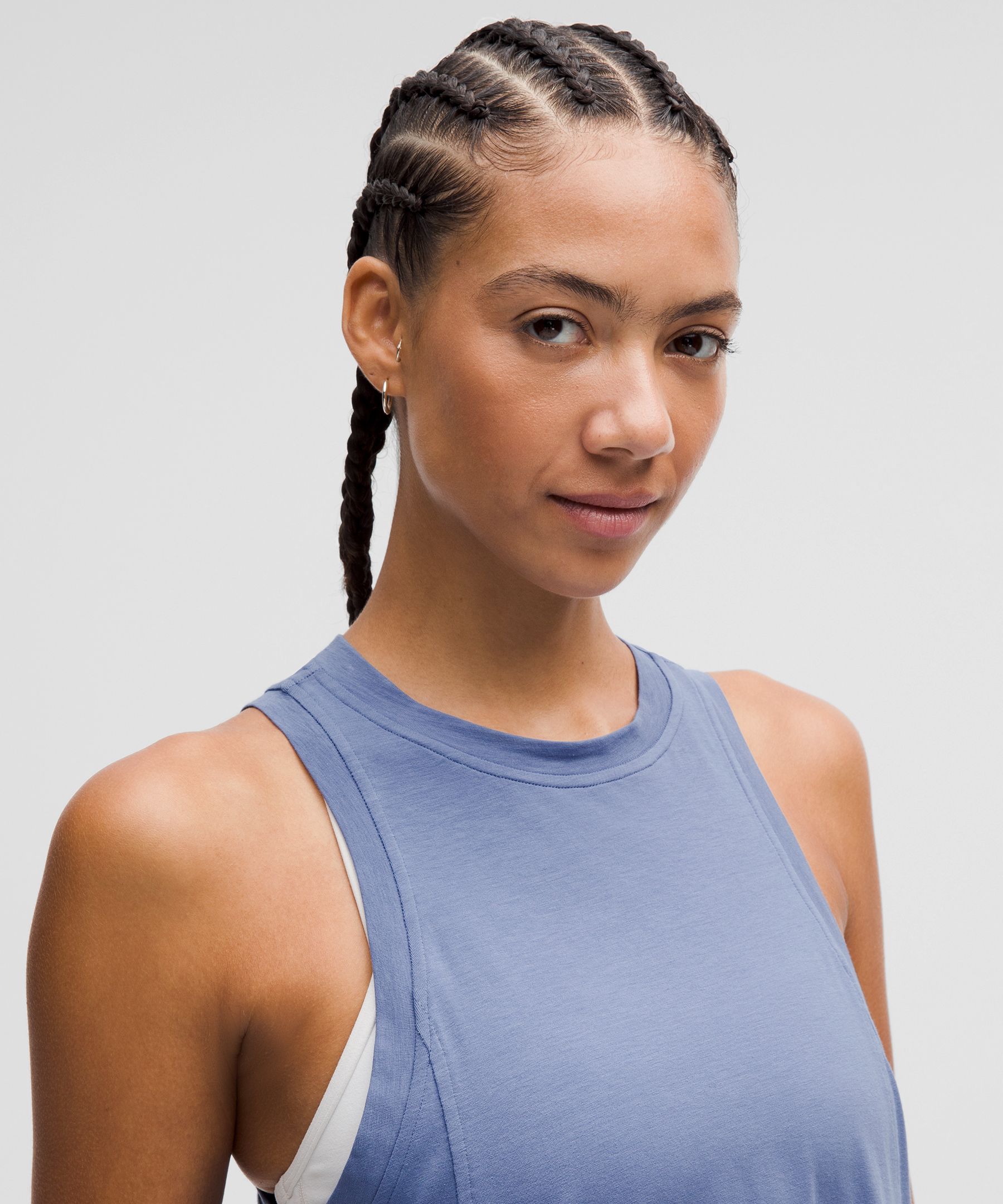 Lululemon Long Cotton Crewneck Tank Top