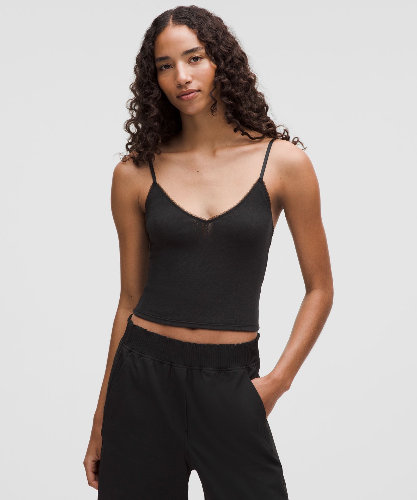 Lululemon Cotton Pointelle Cropped Cami Tank Top — фото 2