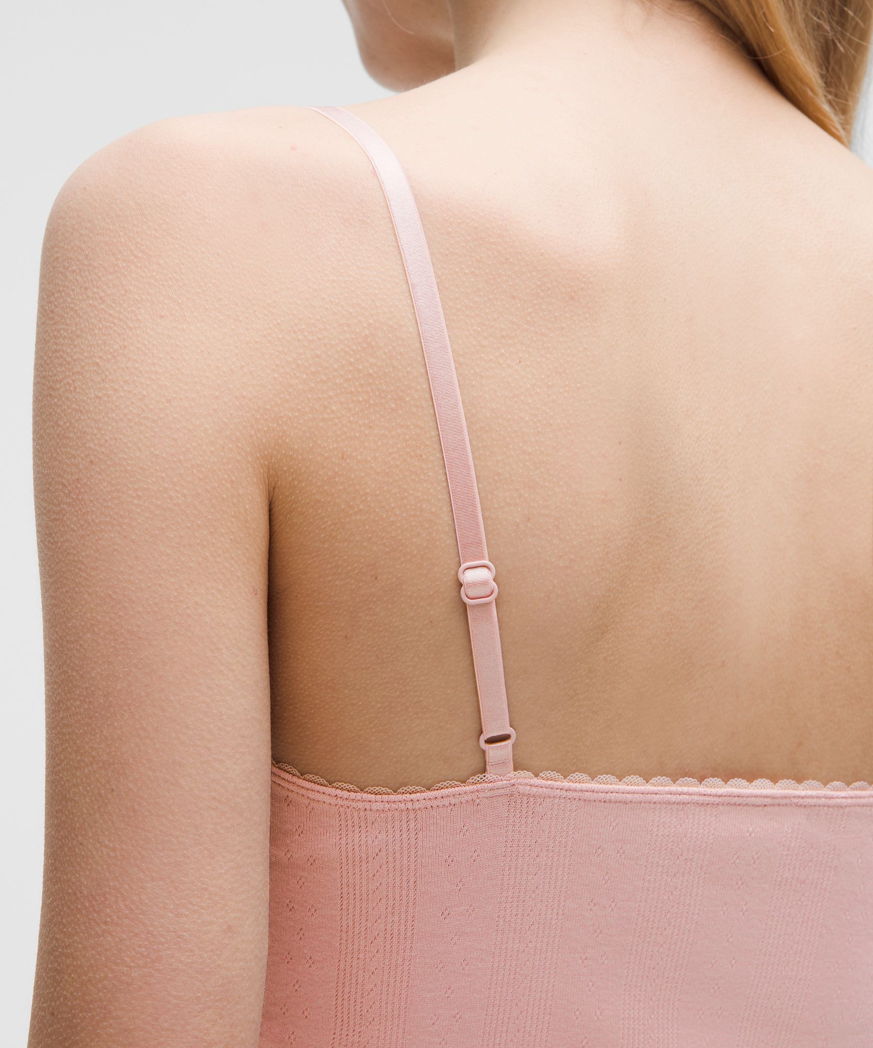 Lululemon Cotton Pointelle Cropped Cami Tank Top