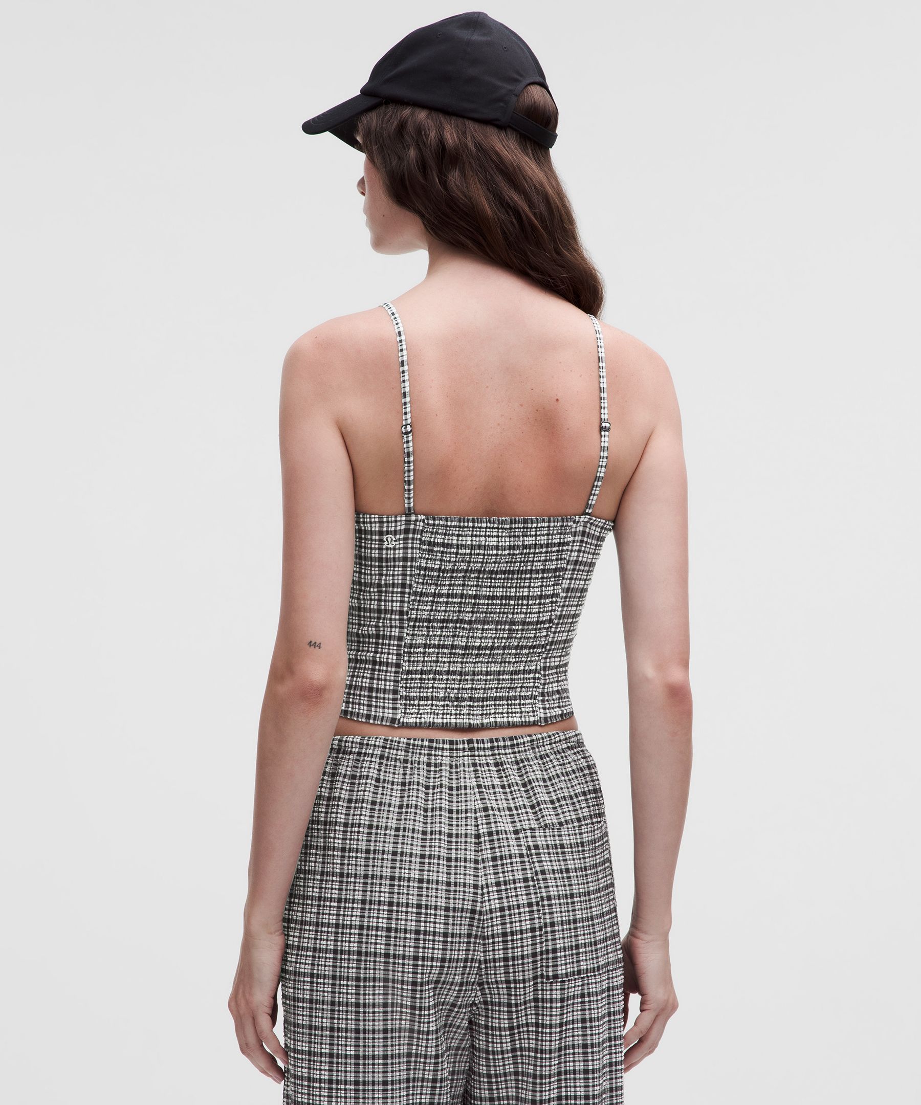 Lululemon Seersucker Check Strappy Tank Top