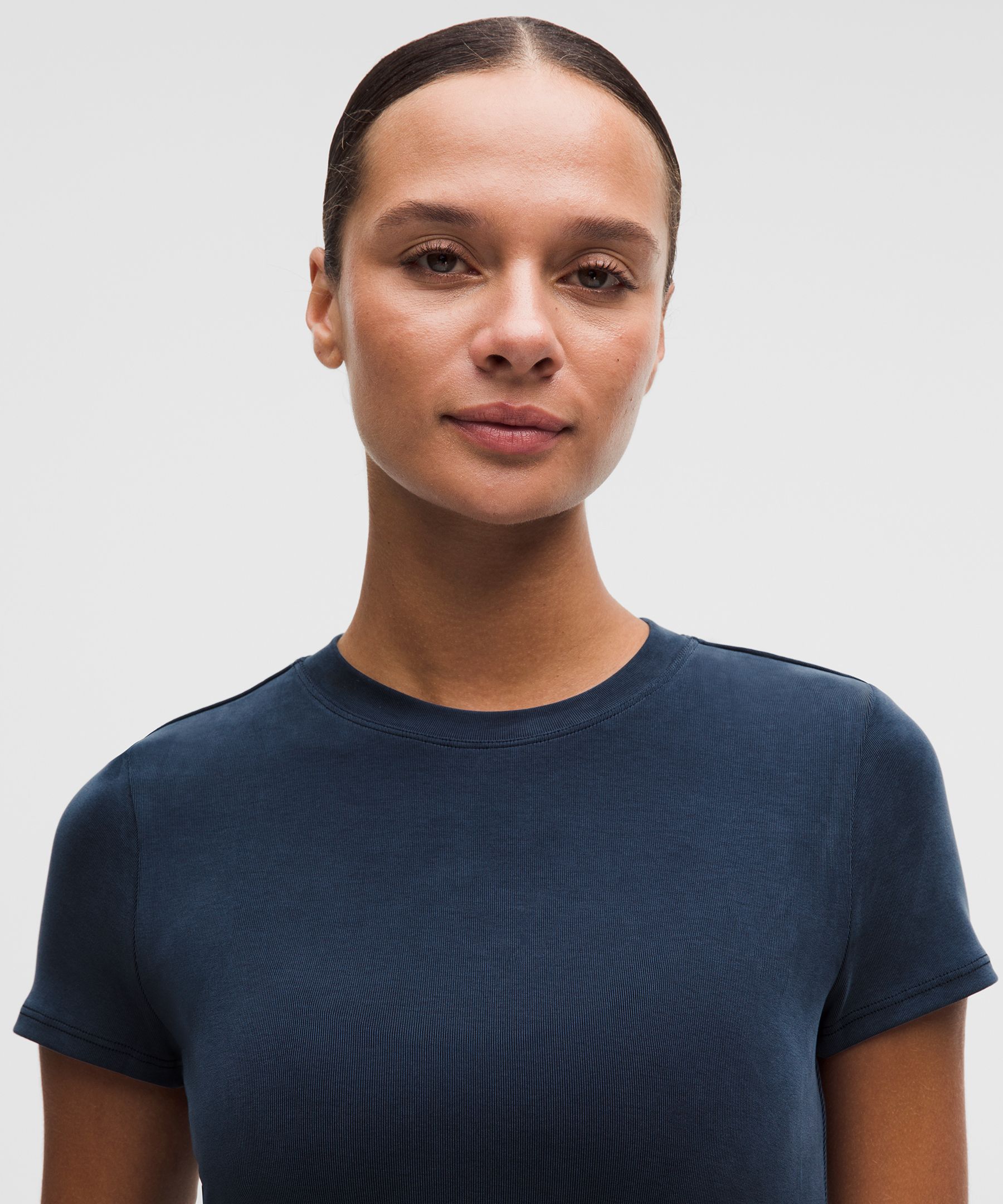 Drapey Softstreme Wrap-Skirt T-Shirt Dress
