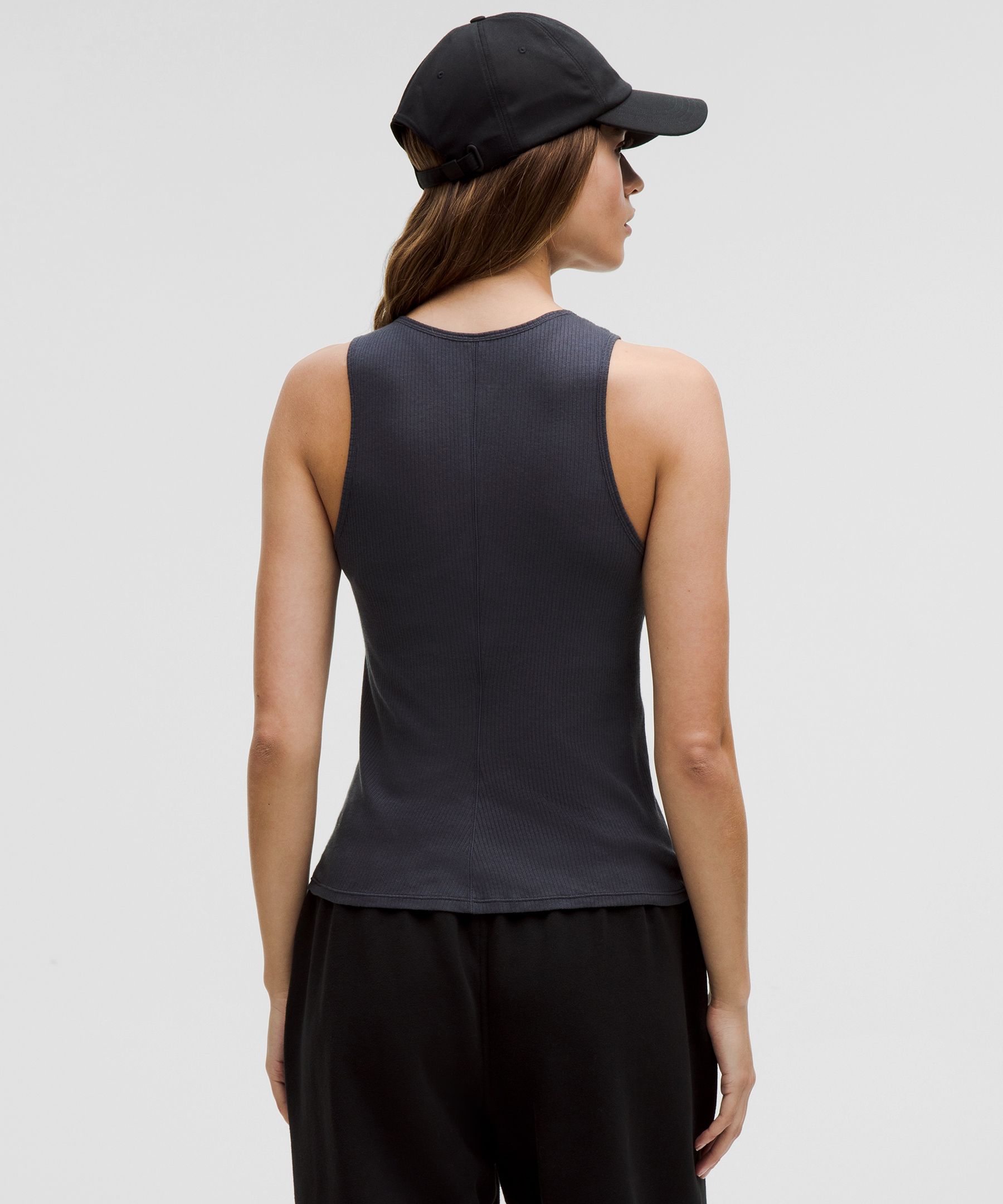 Sheer Cotton Ribbed Tank Top | Women's Sleeveless & Tops