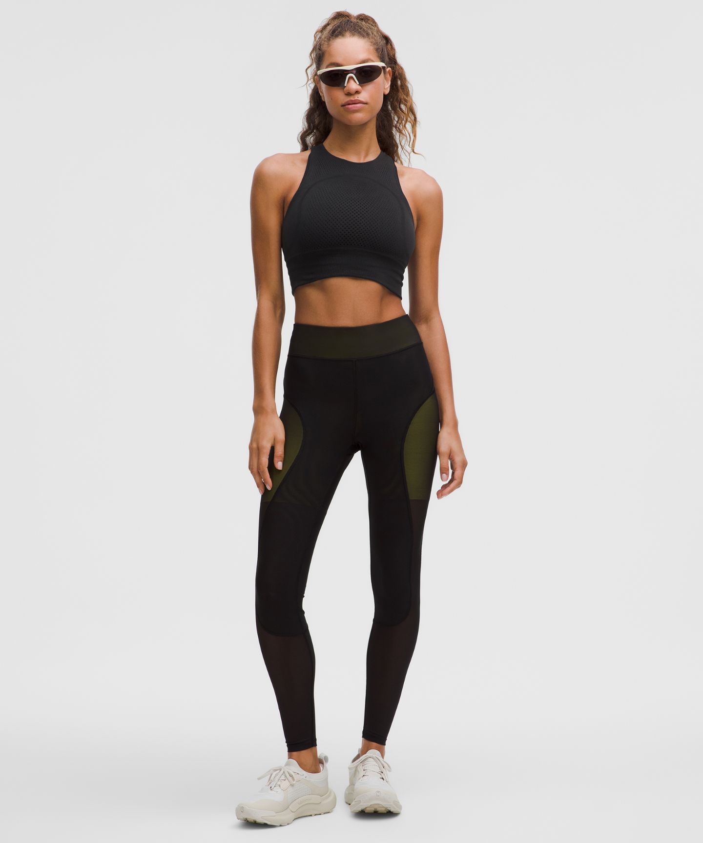 Женская укороченная майка Lululemon RevealKnit, коллекция Slnsh, цвет: Чёрный — фото 3
