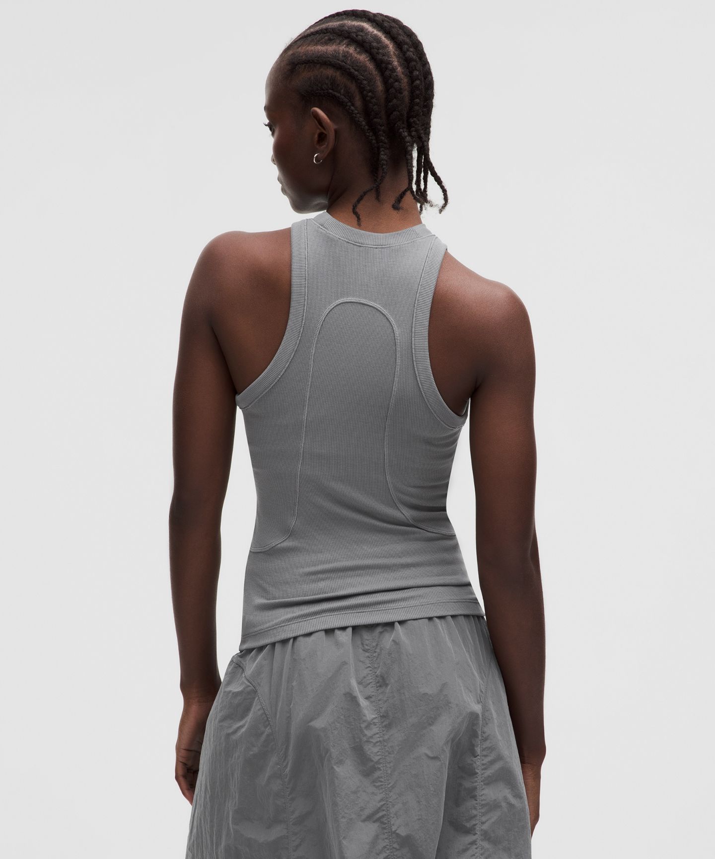 Женская майка Lululemon из модала в рубчик, коллекция Slnsh, цвет: Асфальтовый серый — фото 3
