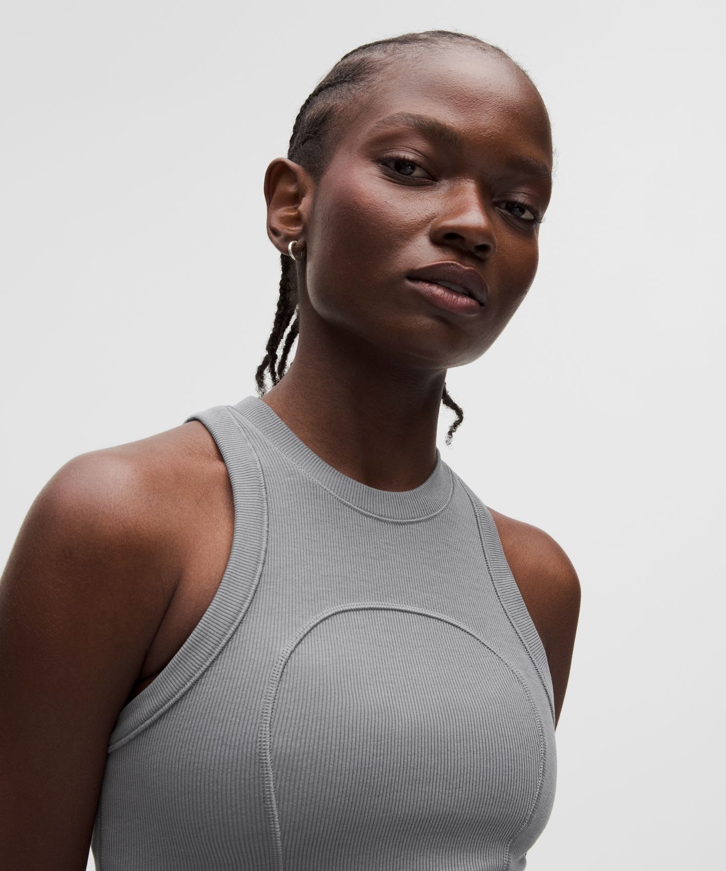 Женская майка Lululemon из модала в рубчик, коллекция Slnsh, цвет: Асфальтовый серый — фото 4