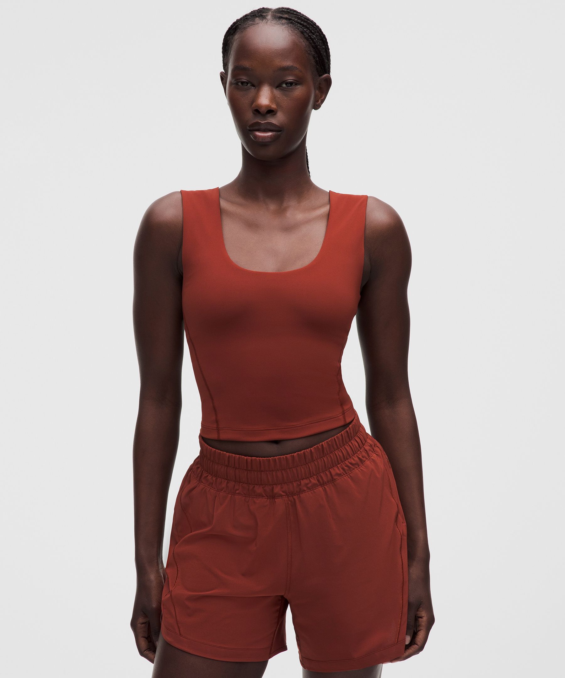 lululemon – Women’s Wunder Train Wide-Strap Tank Top Medium Support, B-D Cups – Color Red – Size 4