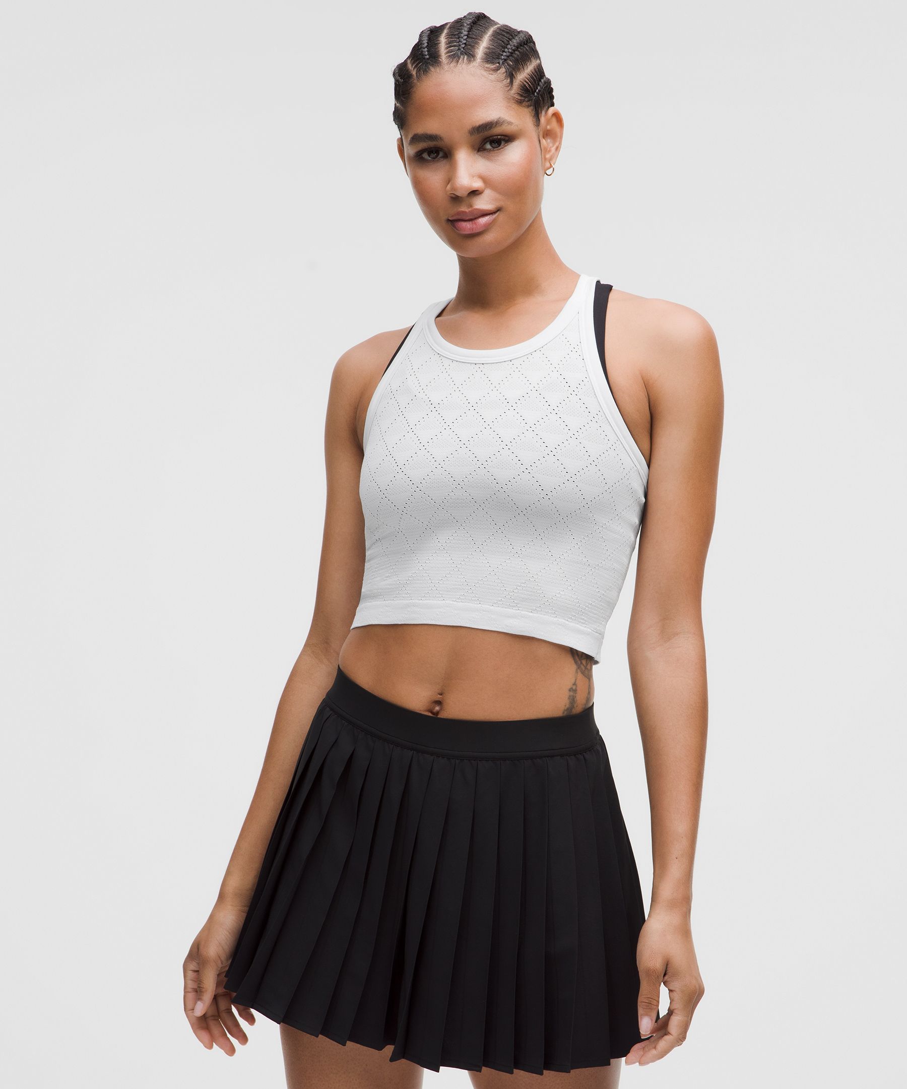 Lululemon Swiftly Tech Cropped Round-neck Tank Top 2.0